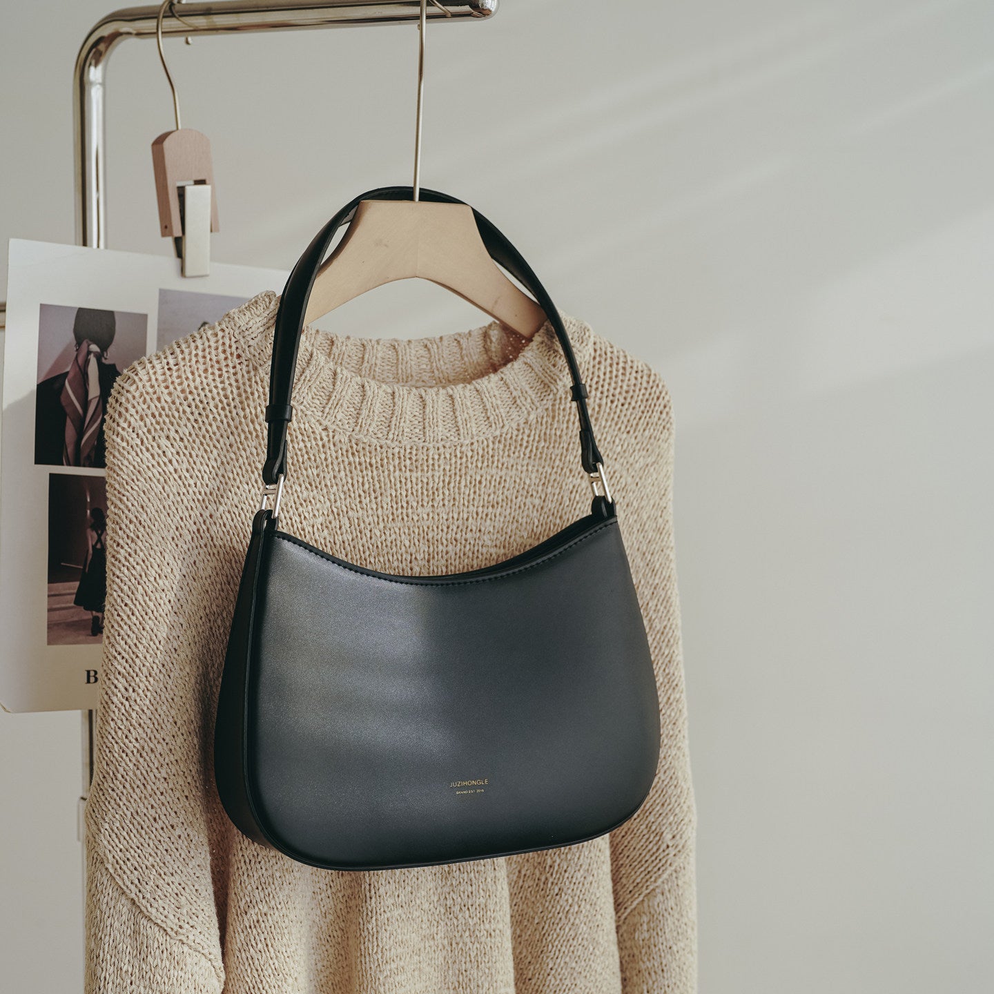 Cognac Arc Shoulder Bag MF360