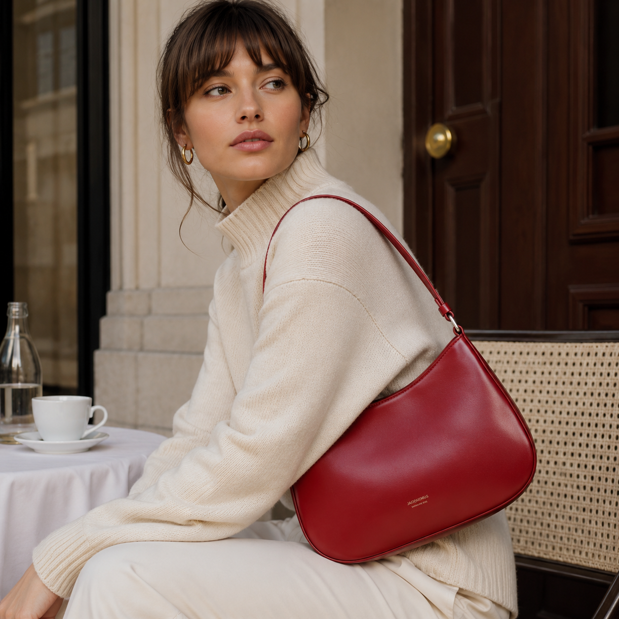 Cognac Arc Shoulder Bag MF360