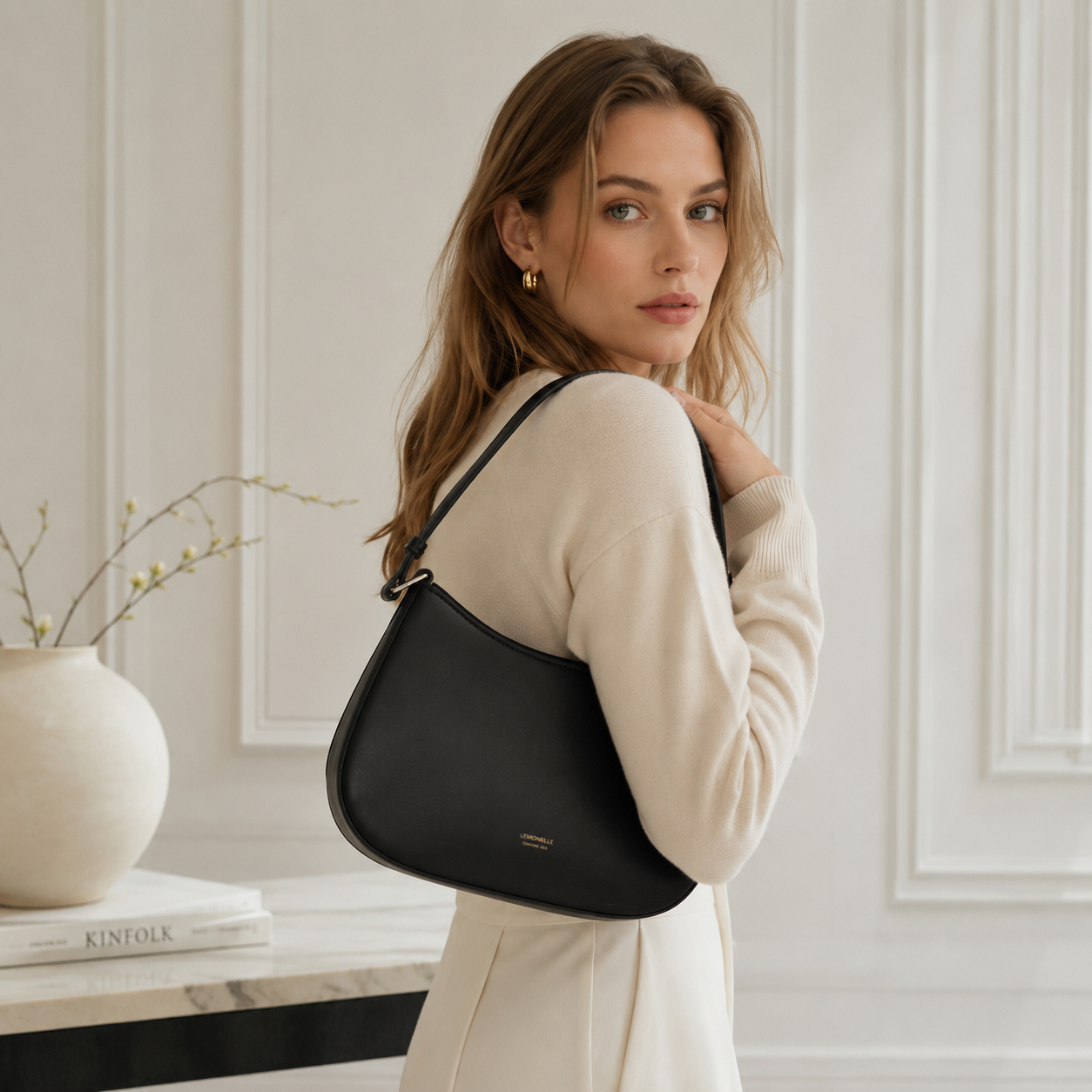 Cognac Arc Shoulder Bag MF360