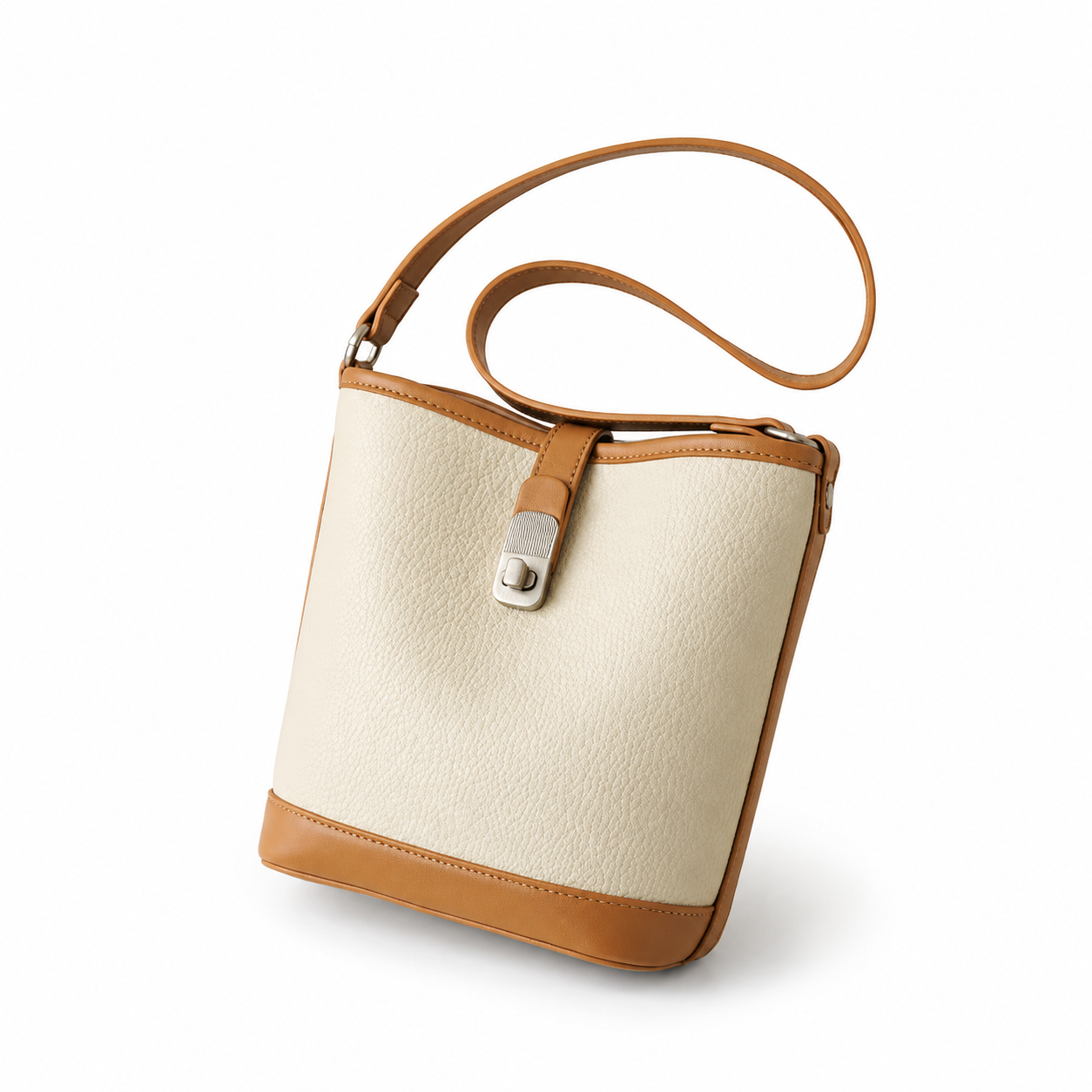 Elara Pebbled Crossbody Bucket Bag BK47