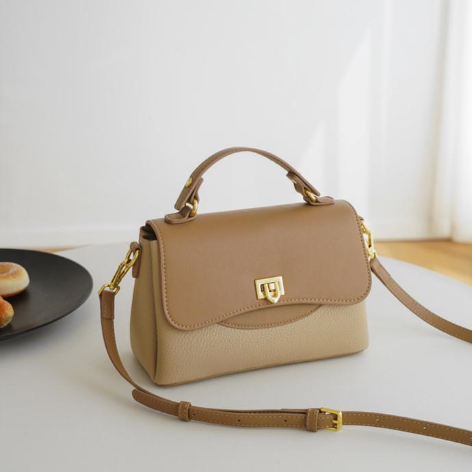 Elara Pebbled Leather Top Handle Satchel WQ32