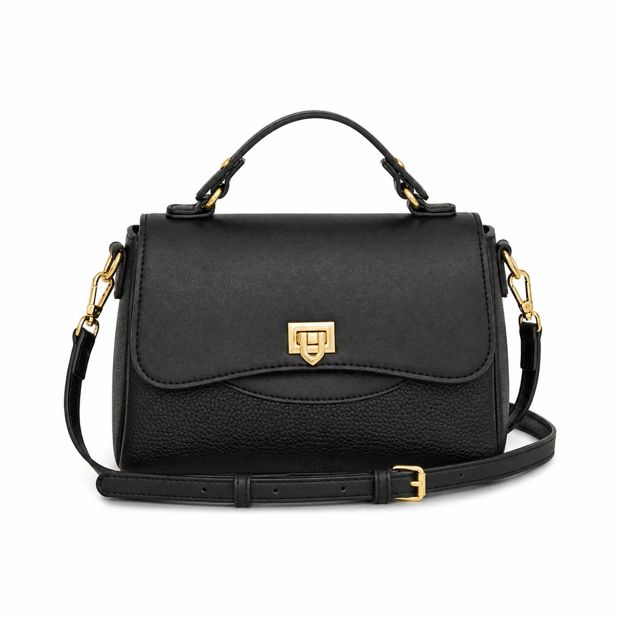 Elara Pebbled Leather Top Handle Satchel WQ32