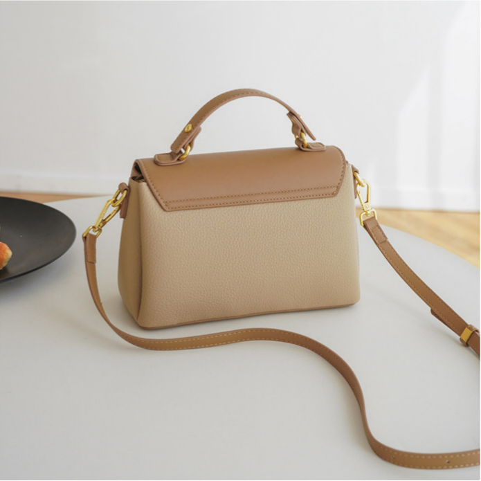 Elara Pebbled Leather Top Handle Satchel WQ32