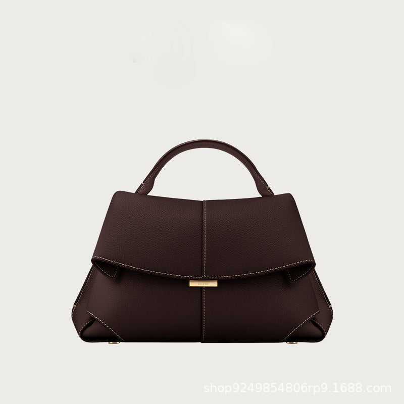 Elara Smile Top Handle Leather Bag SM32
