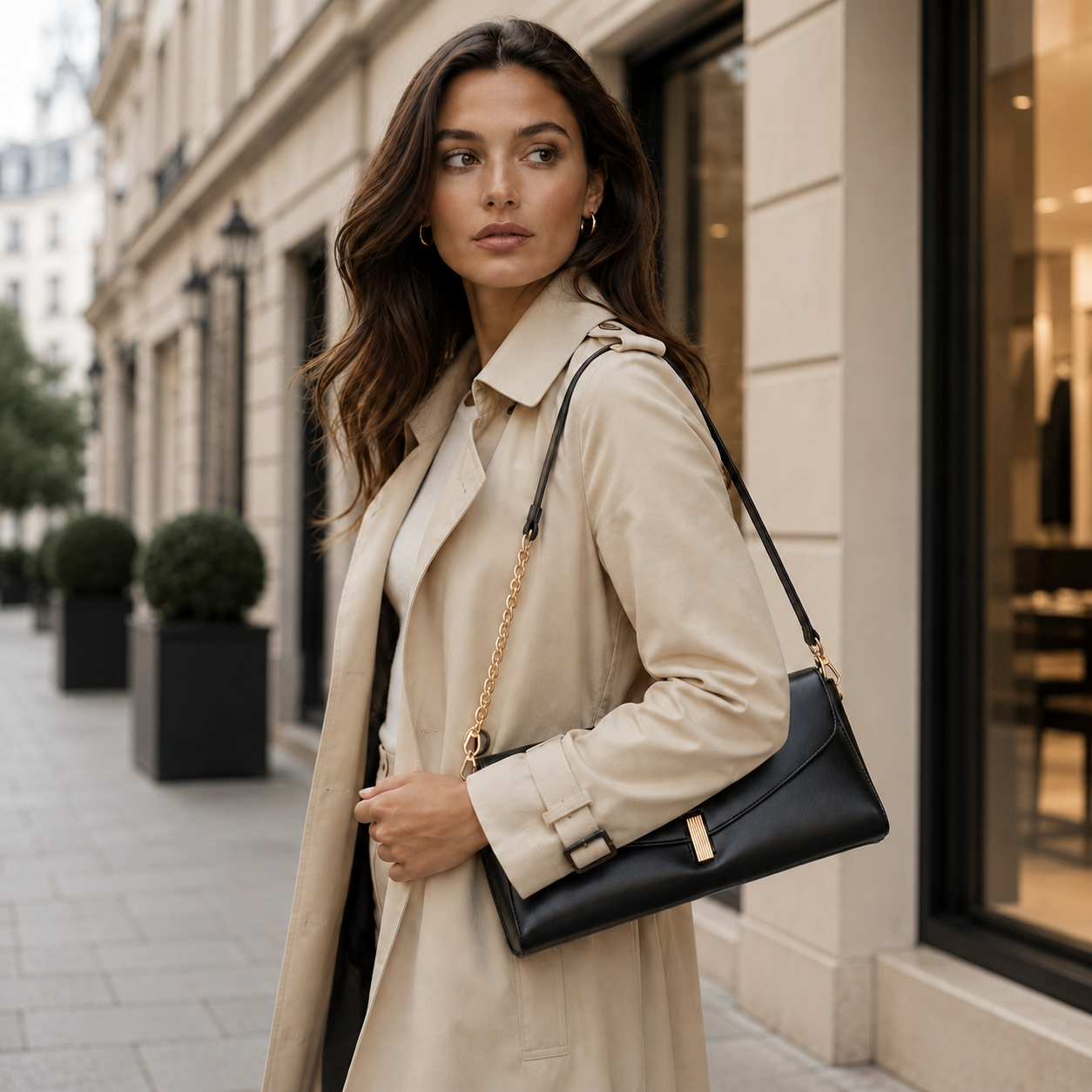 Élise Ivory Shoulder Bag MF176