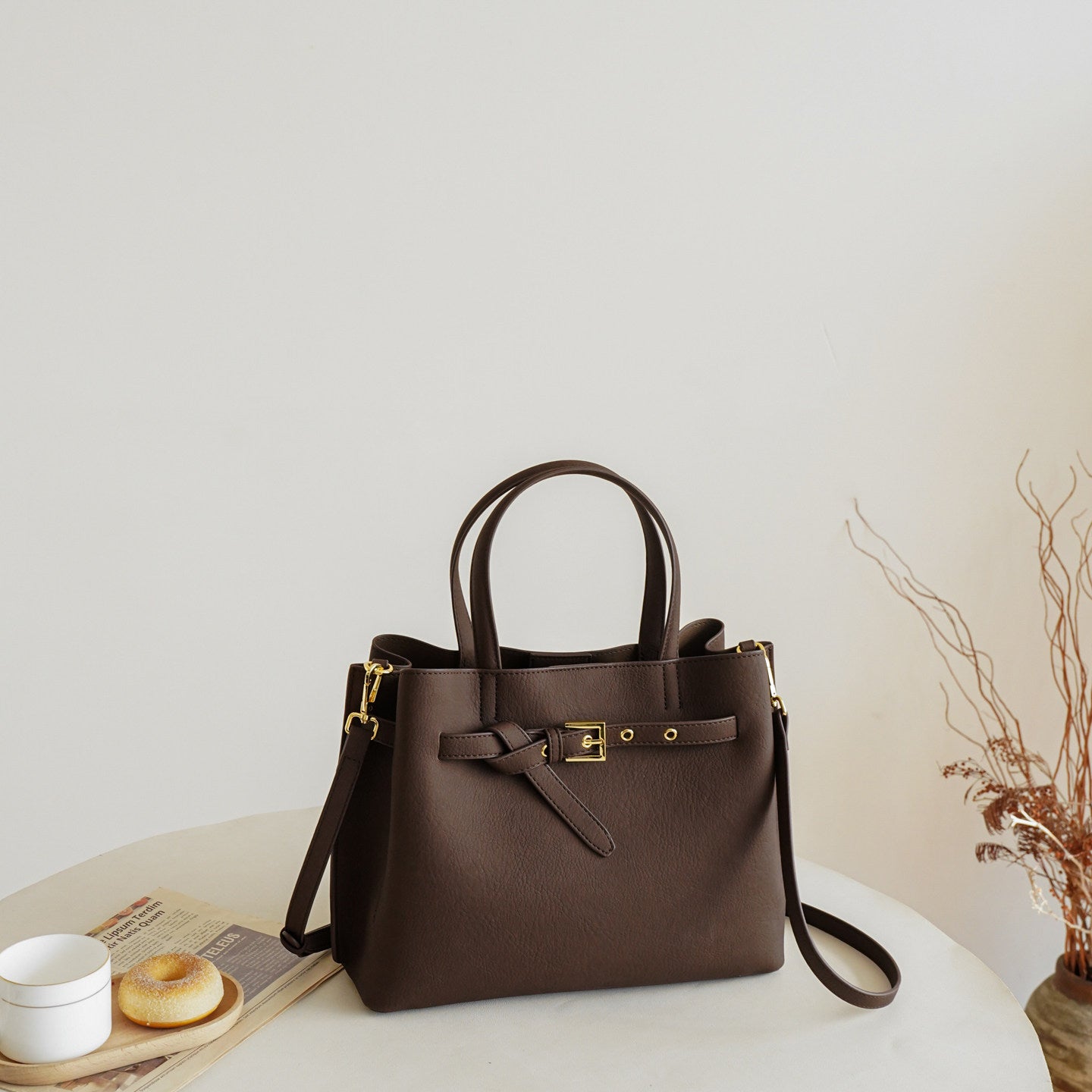 Élodie Belted Top Handle Bag DB128