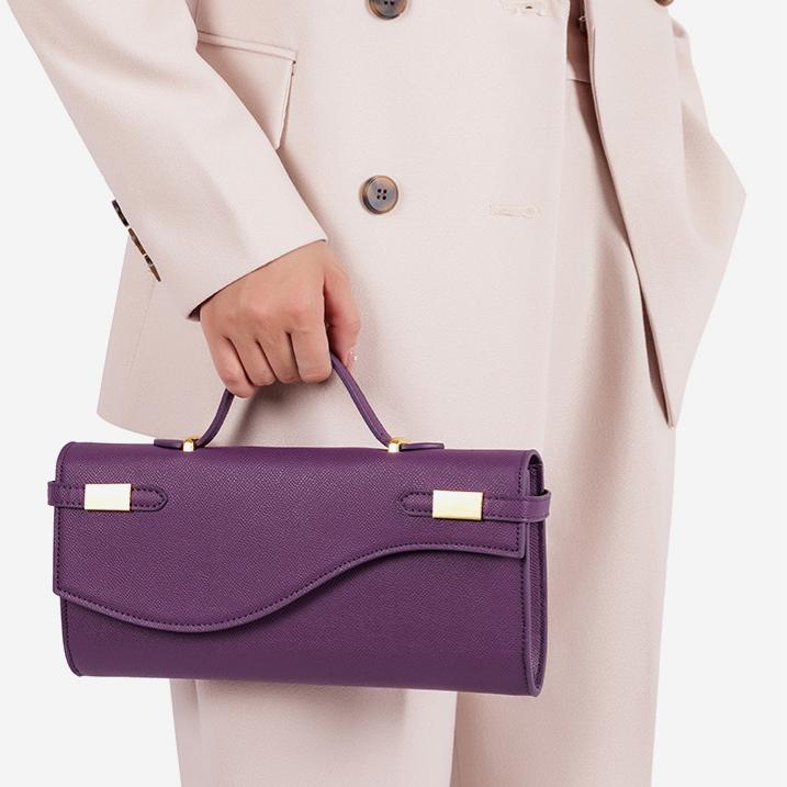 Élodie Cross-Grain Top Handle Bag MF245