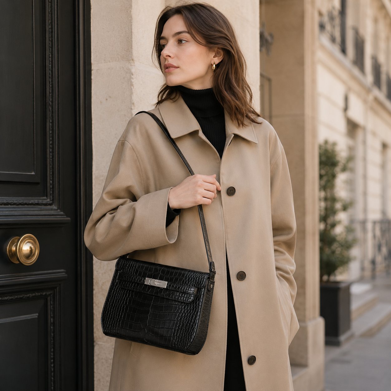 Élodie Eco-Grain Shoulder Bag WR50