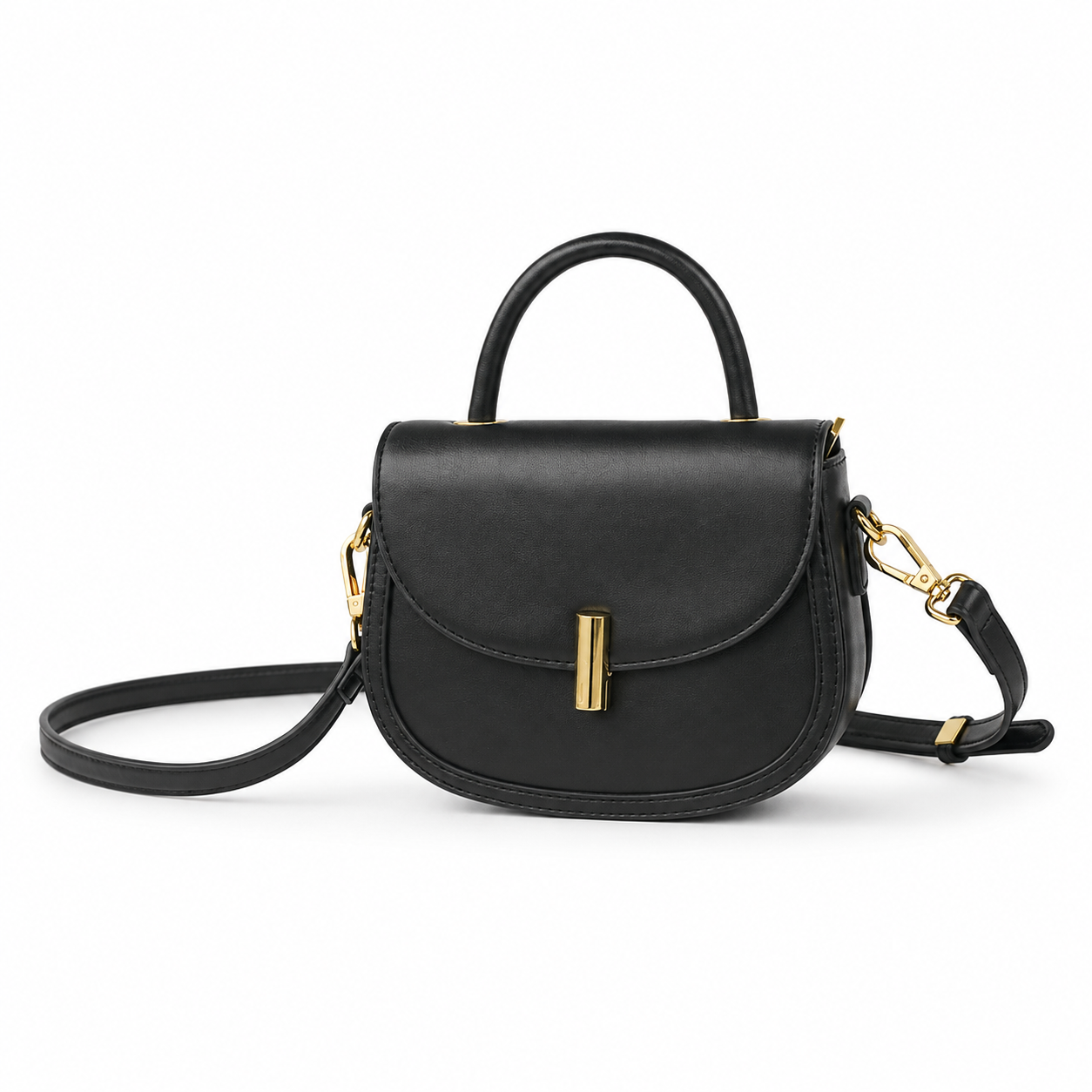 Élodie Noir Mini Top Handle Crossbody Bag LN218