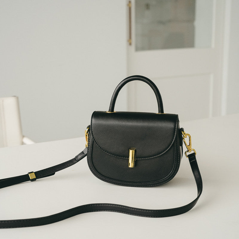 Élodie Noir Mini Top Handle Crossbody Bag LN218