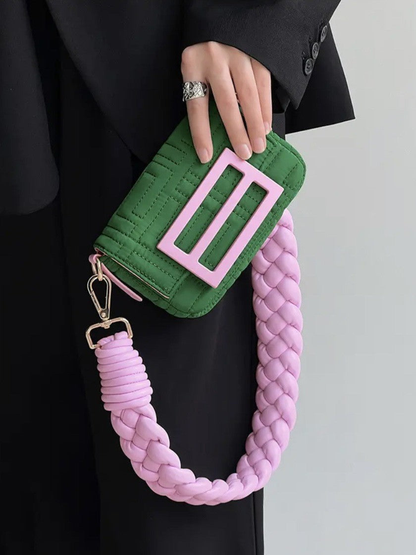 Émeraude Braided Mini Crossbody Bag QW32