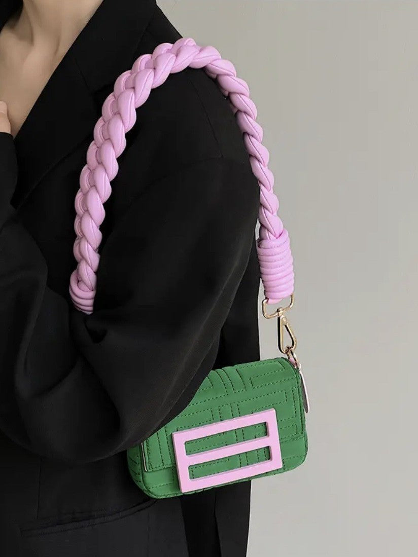 Émeraude Braided Mini Crossbody Bag QW32