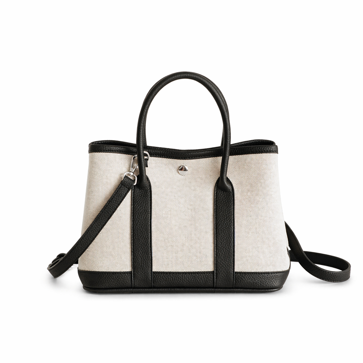 Garden Tote in Canvas and Pebbled Leather DW40