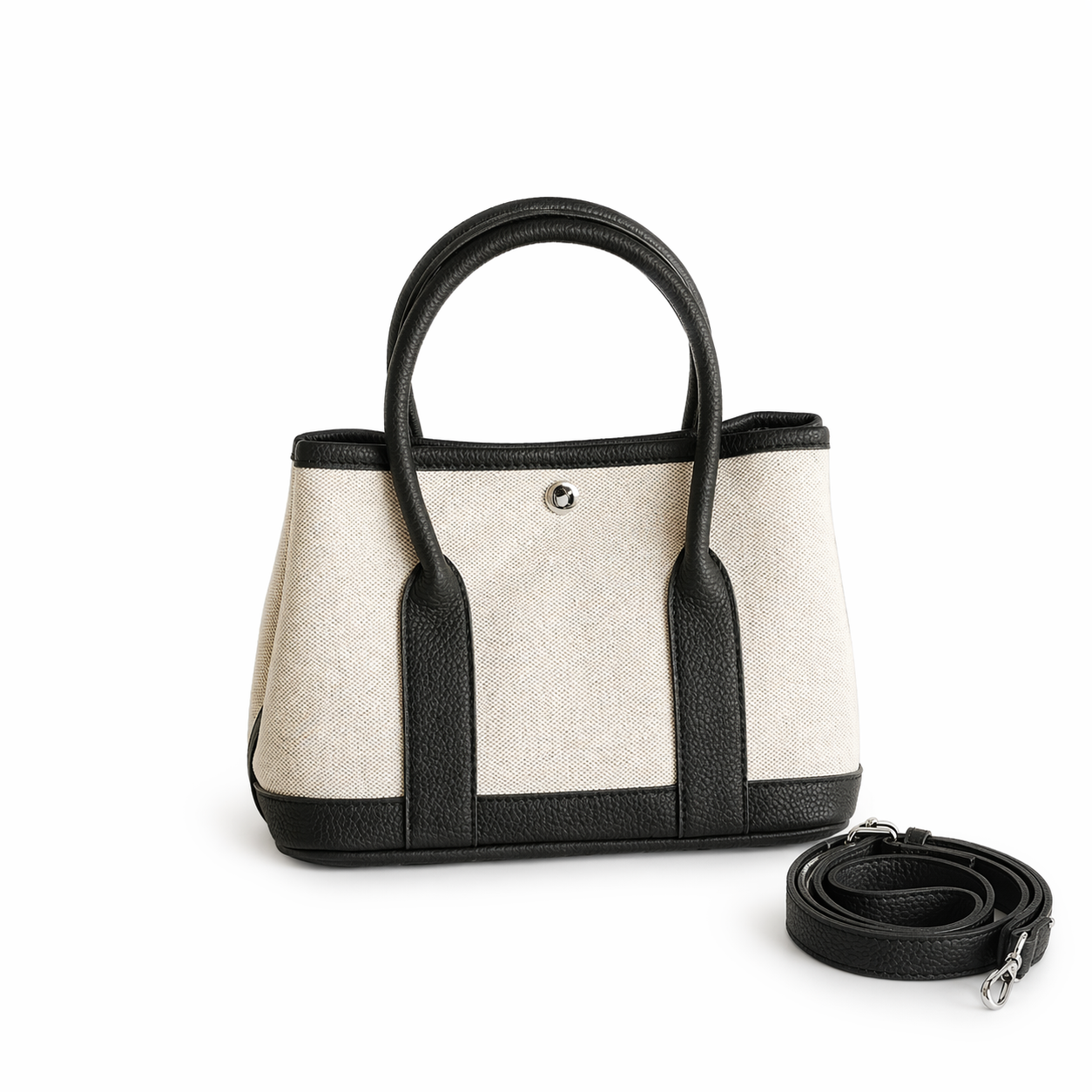 Garden Tote in Canvas and Pebbled Leather DW40