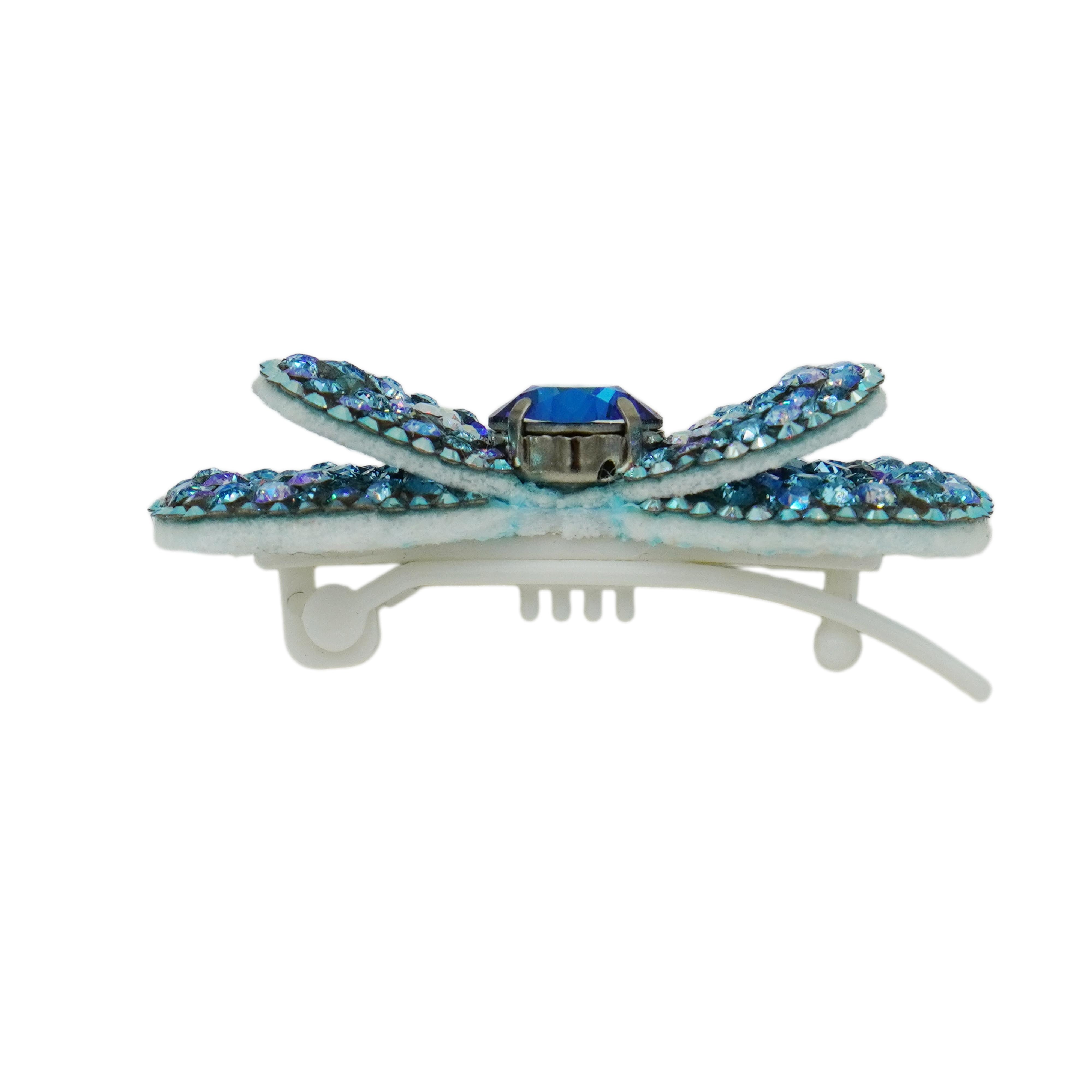 Lunapaw Double-Layer Structured Round Bow Luxury Crystal Top Clip TP21