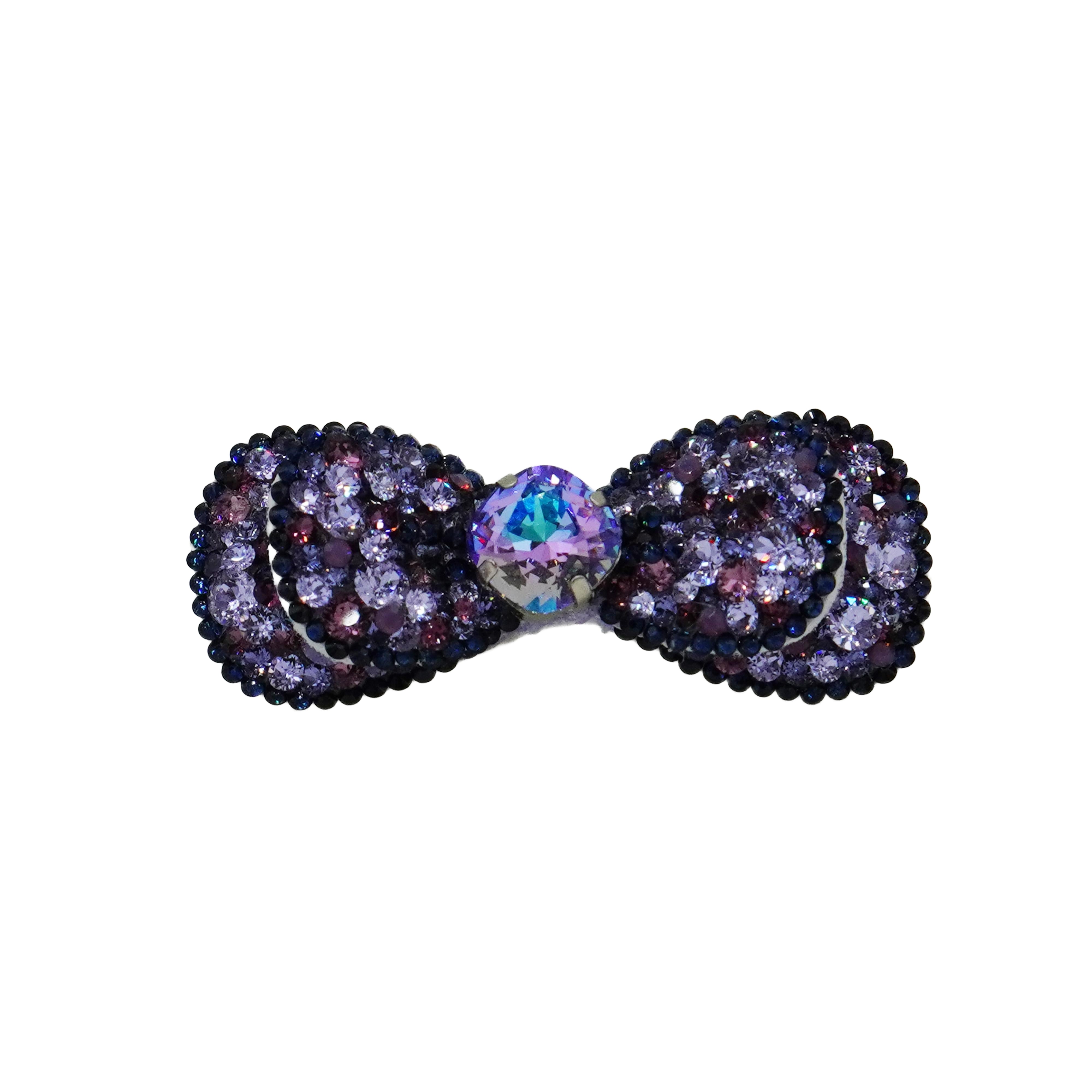 Lunapaw Double-Layer Structured Round Bow Luxury Crystal Top Clip TP21