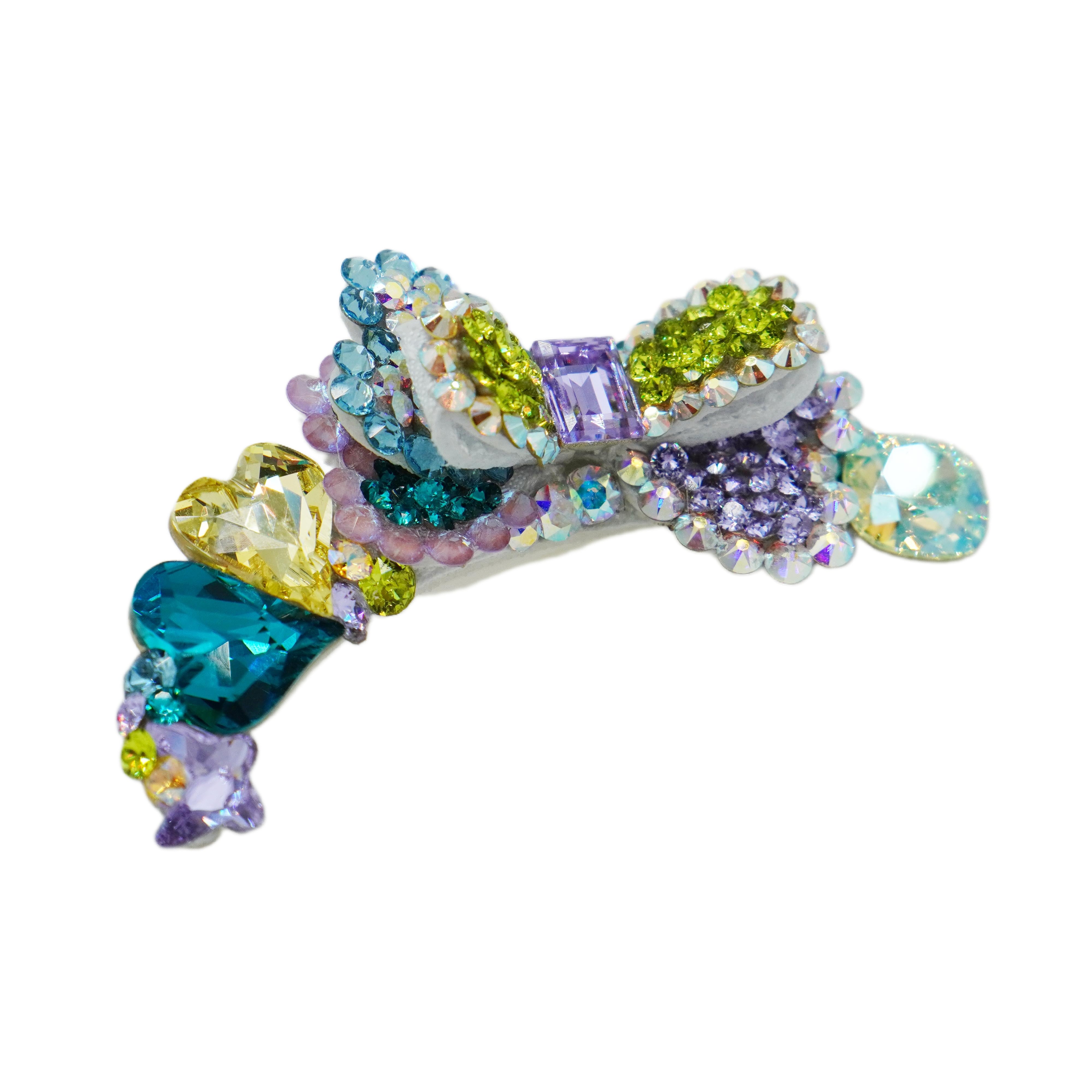 Lunapaw Structured Double-Layer Ribbon Luxury Crystal Headband HB45