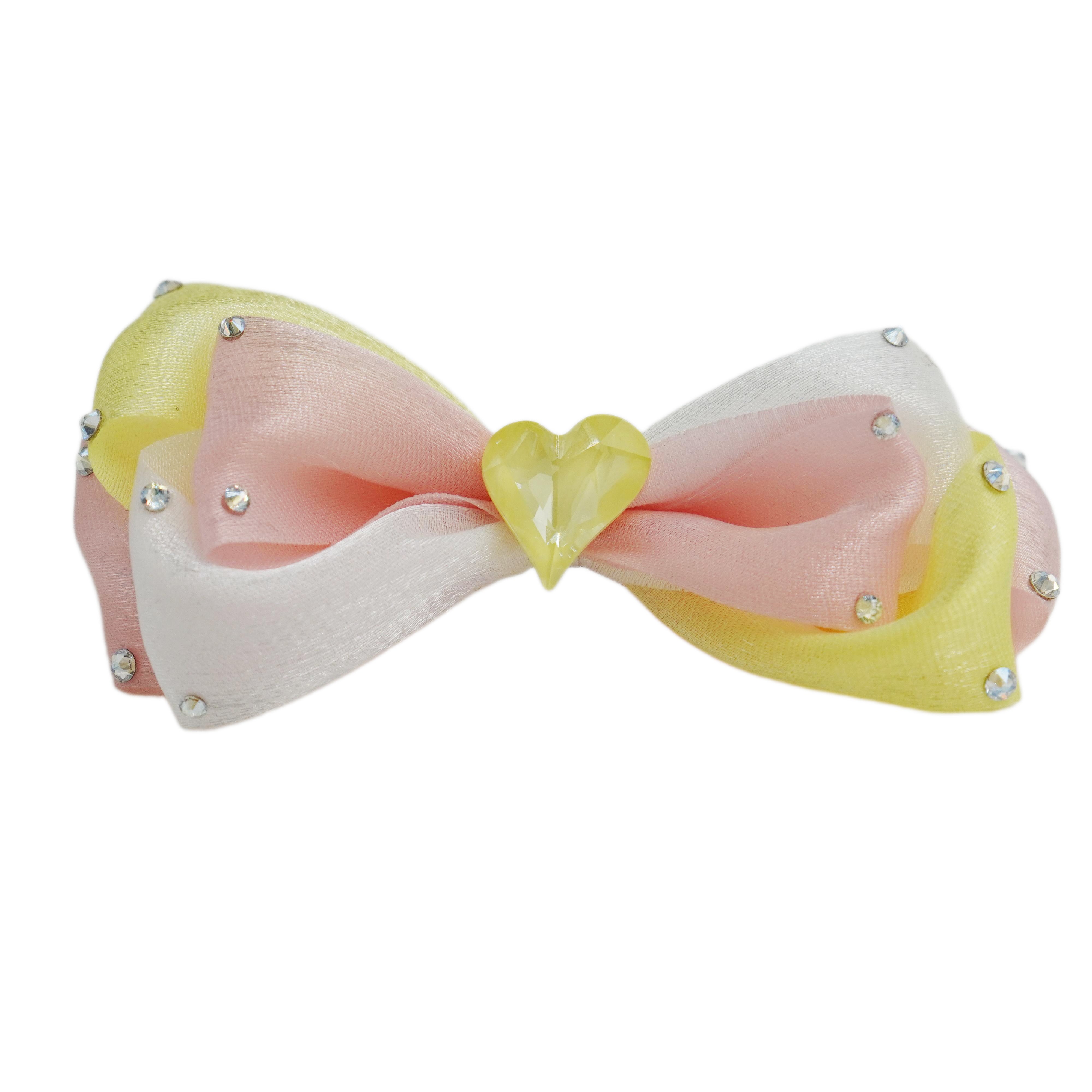 Lunapaw Sweet Candy-Tone Ribbon Bow Fabric Top Clip TP2019