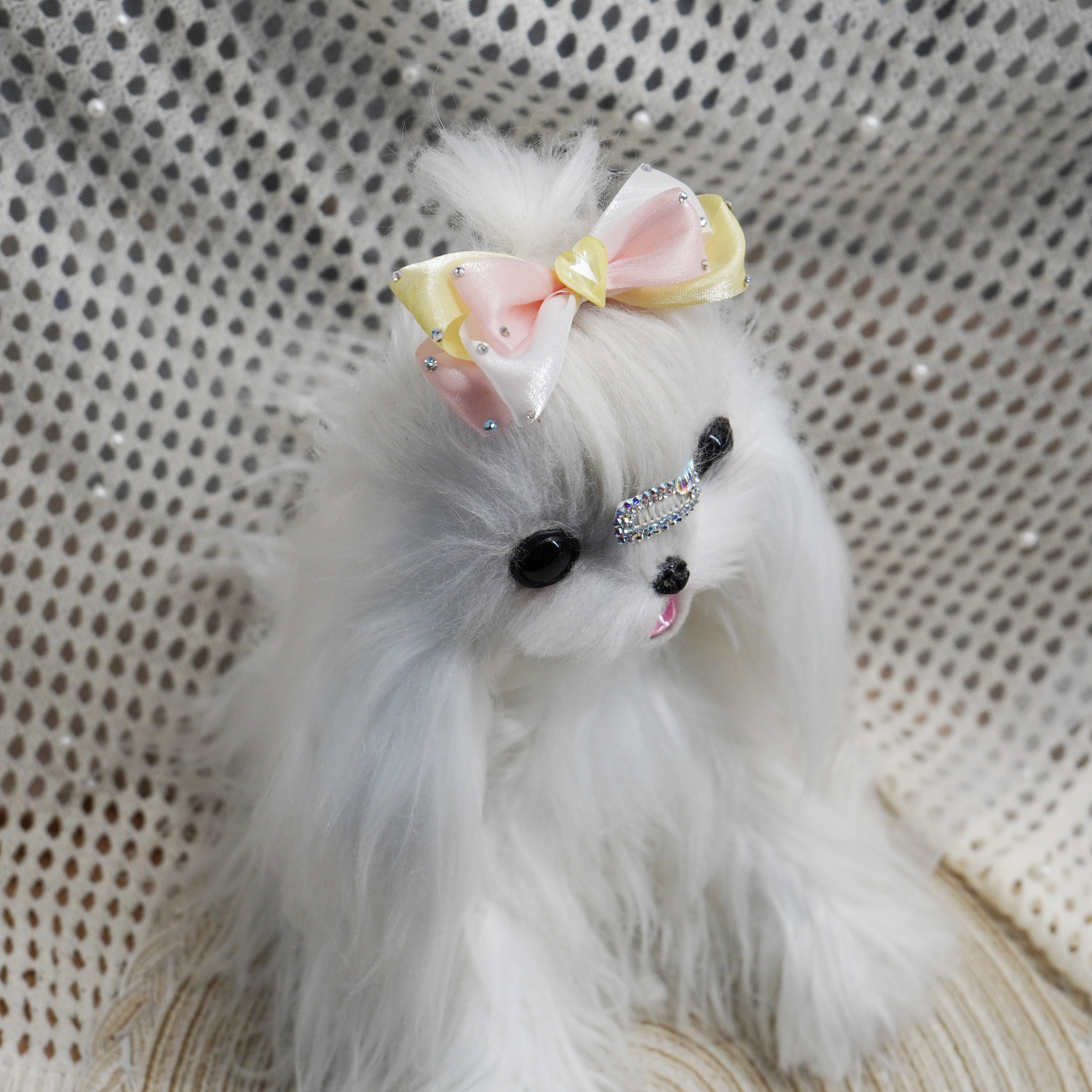 Lunapaw Sweet Candy-Tone Ribbon Bow Fabric Top Clip TP2019