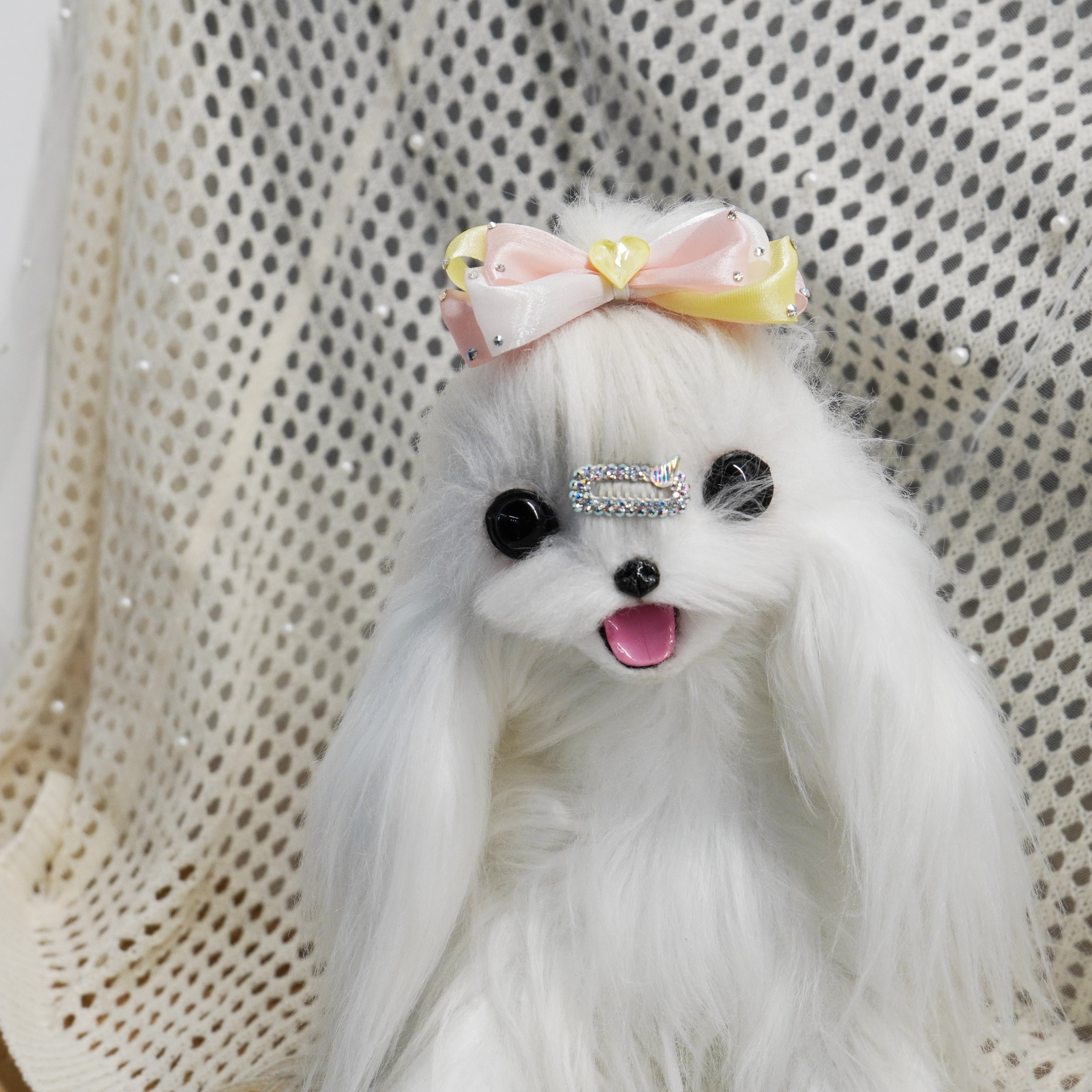 Lunapaw Sweet Candy-Tone Ribbon Bow Fabric Top Clip TP2019