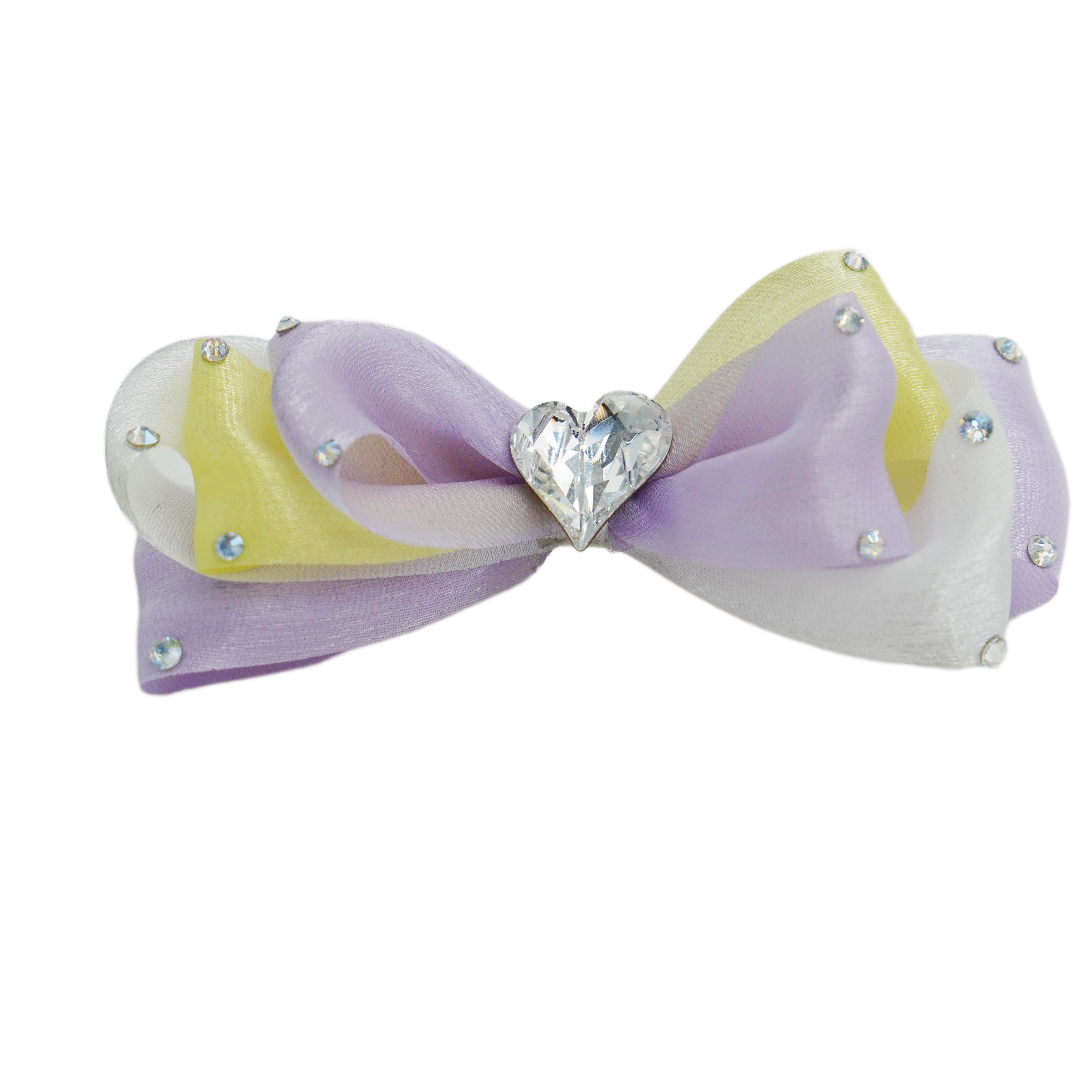 Lunapaw Sweet Candy-Tone Ribbon Bow Fabric Top Clip TP2019