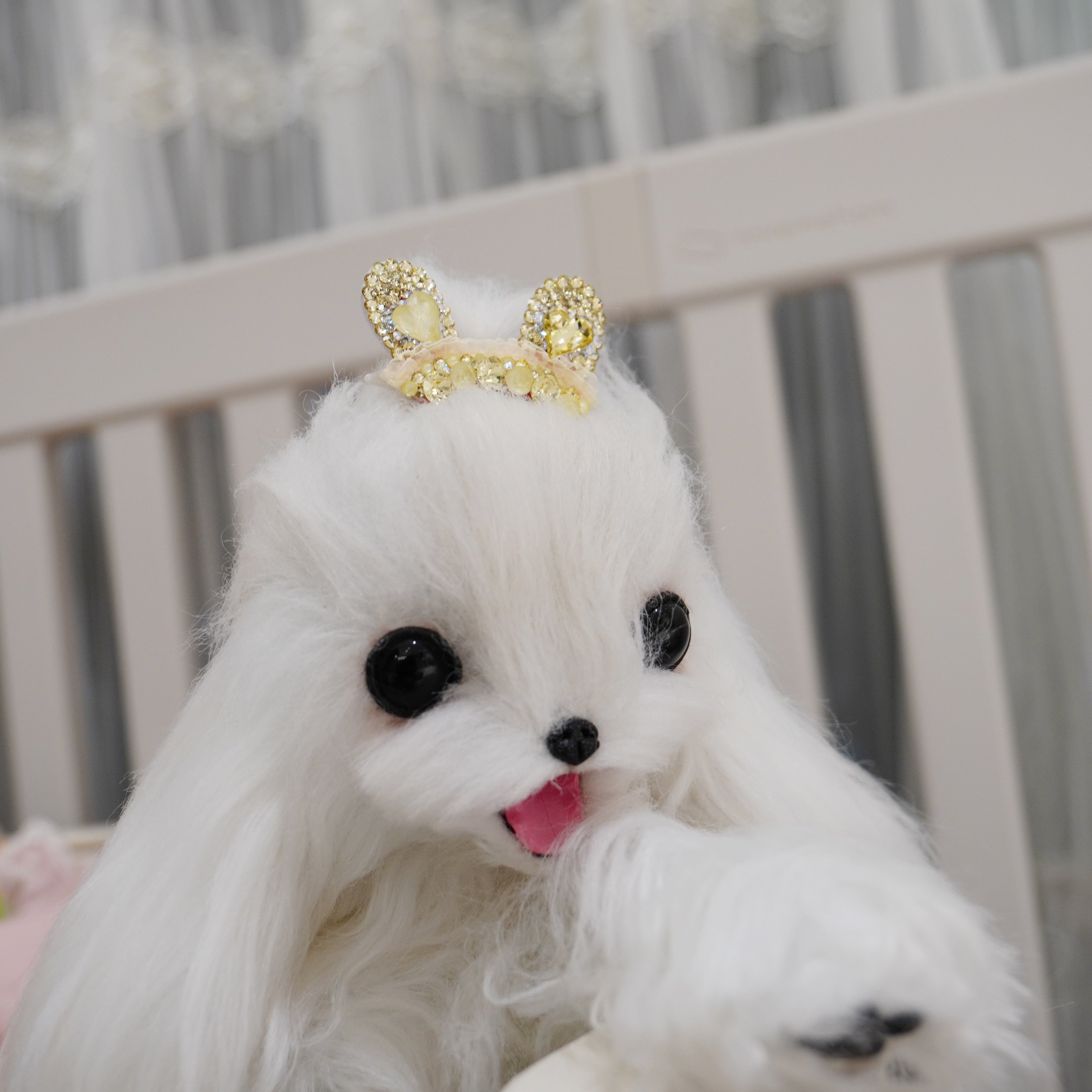 Lunapaw Bunny Ear Structured Luxury Crystal Headband HB20