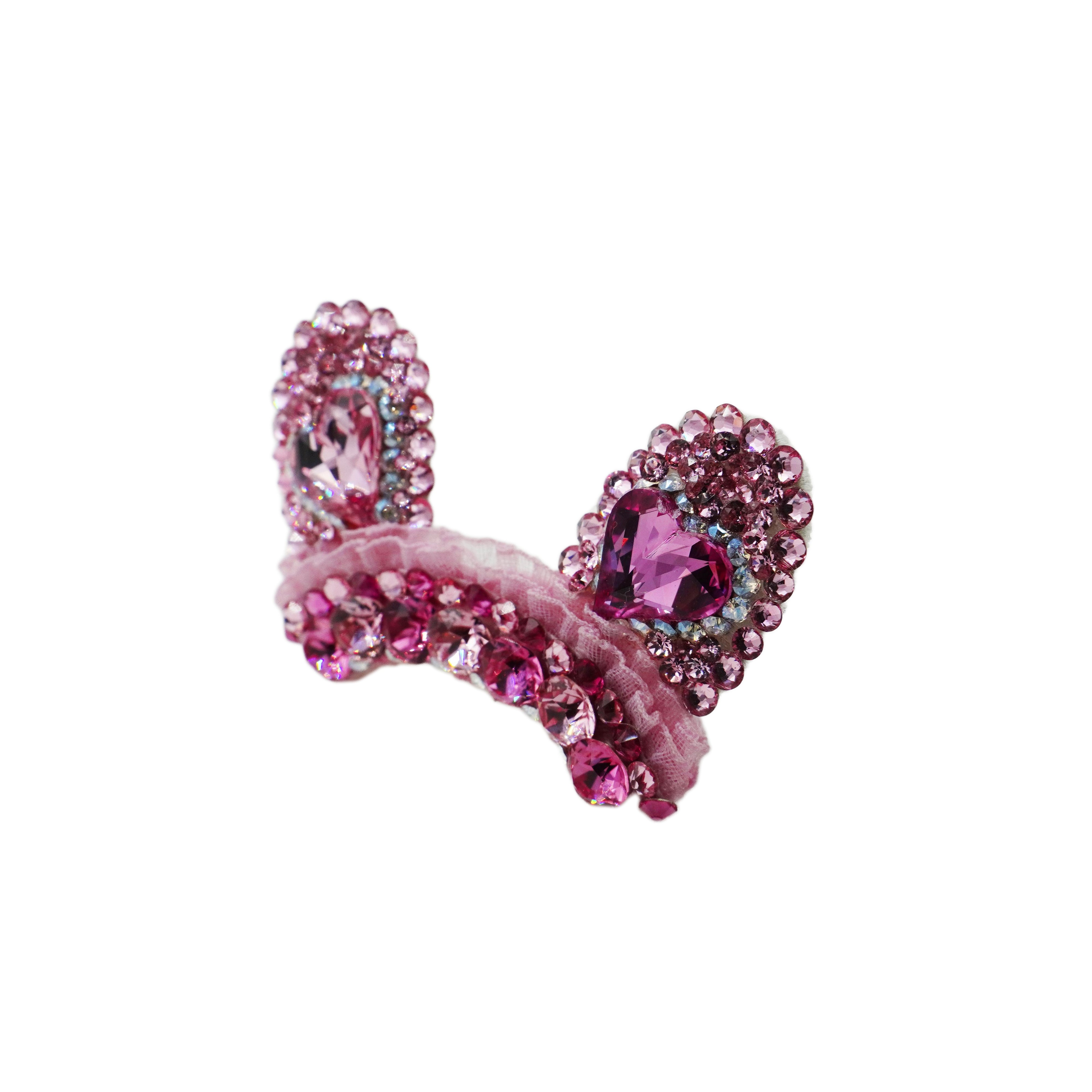 Lunapaw Bunny Ear Structured Luxury Crystal Headband HB20