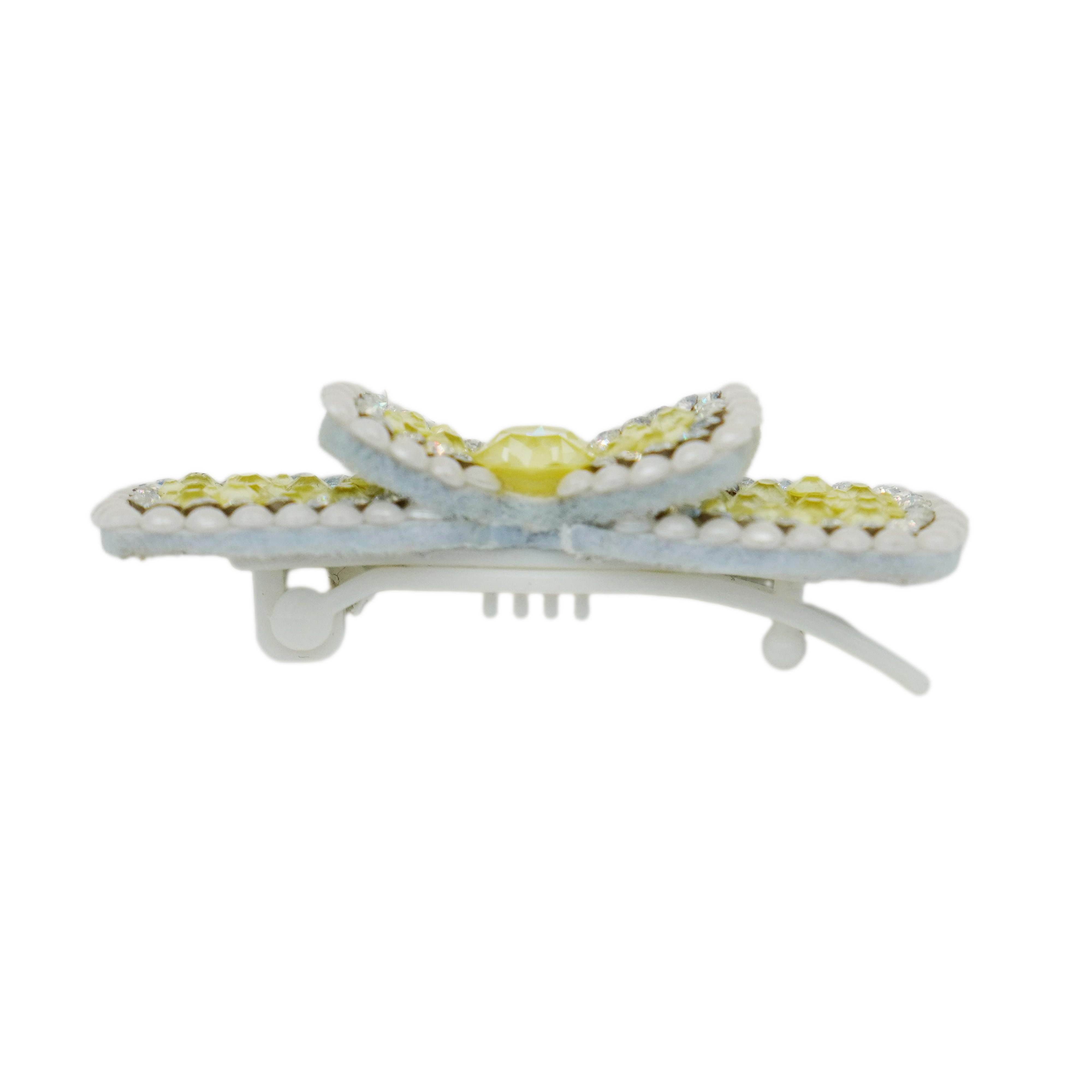 Lunapaw Candy Mocha Mother & Daughter Double-Layer Bow Luxury Crystal Top Clip TP18