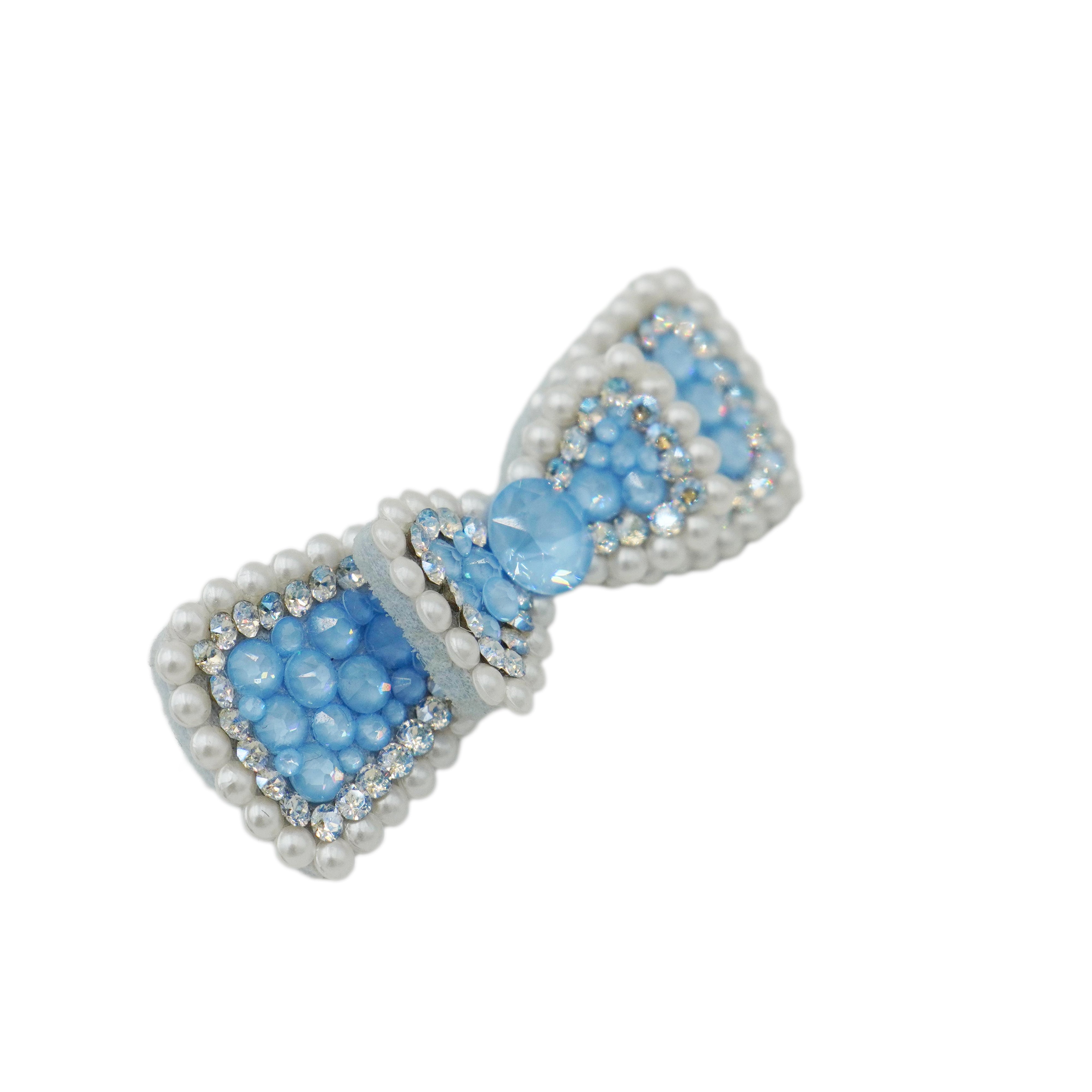 Lunapaw Candy Mocha Mother & Daughter Double-Layer Bow Luxury Crystal Top Clip TP18