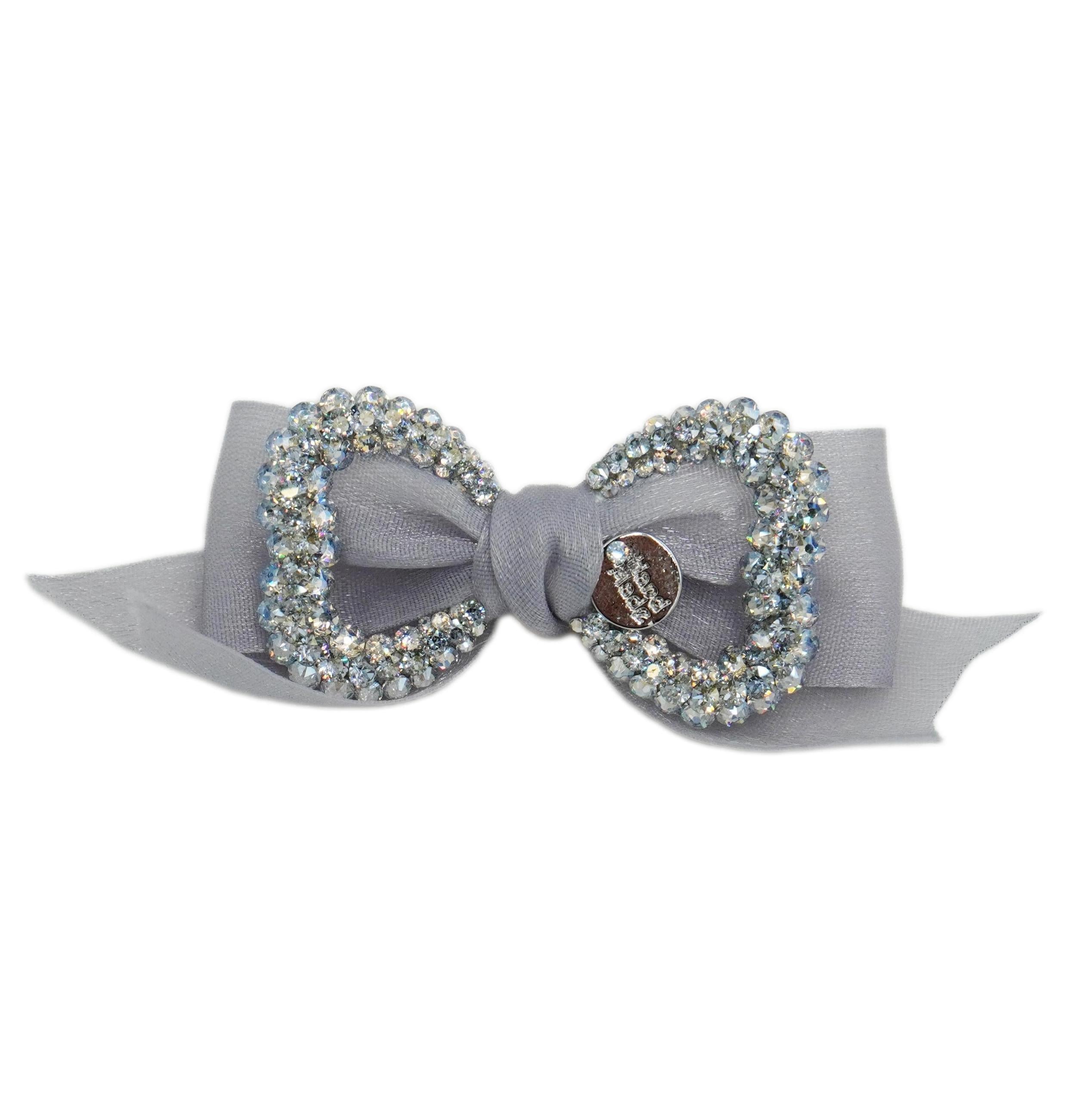 Lunapaw Elegant Ribbon & Luxury Crystal-Knot Fabric Top Clip TP2015