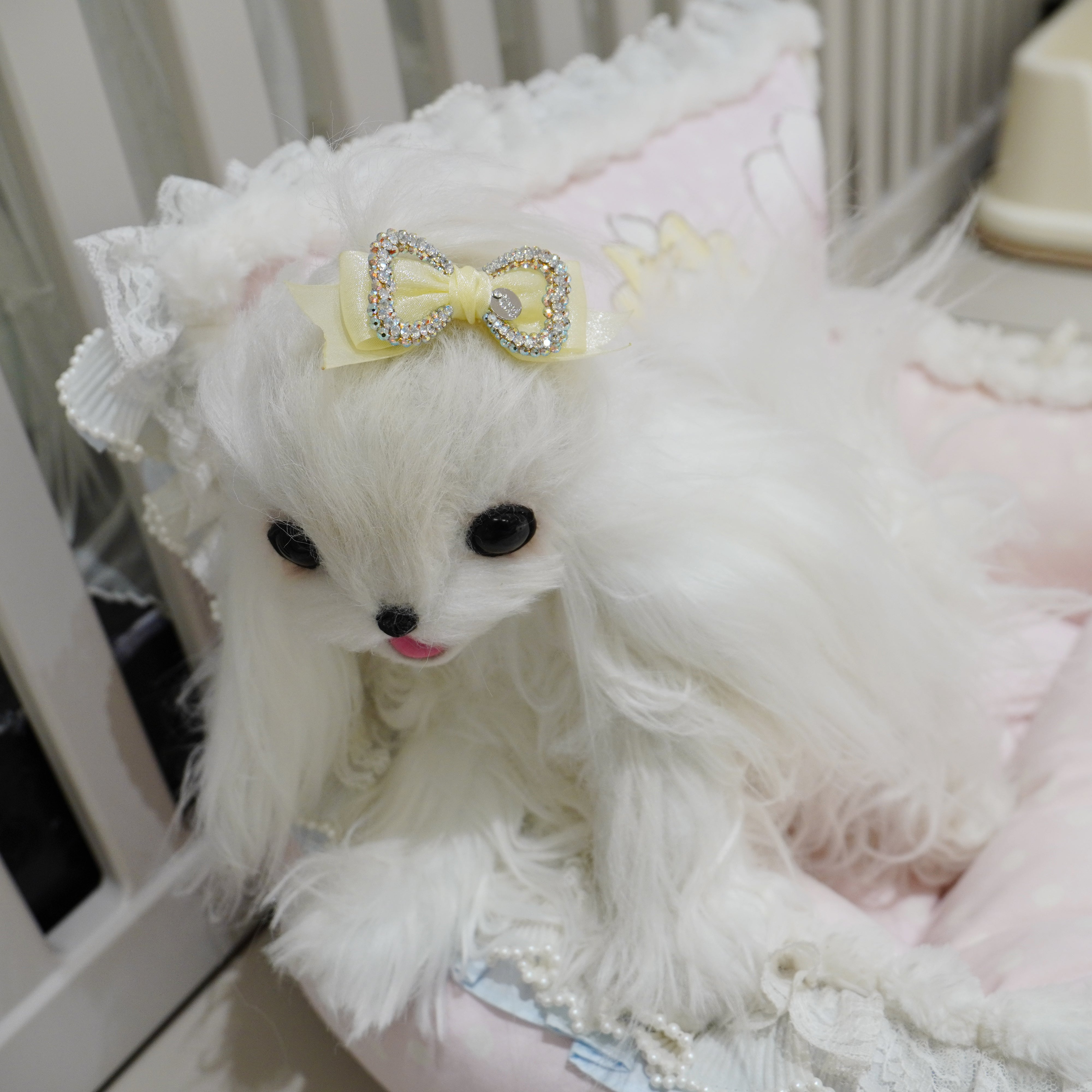 Lunapaw Elegant Ribbon & Luxury Crystal-Knot Fabric Top Clip TP2015