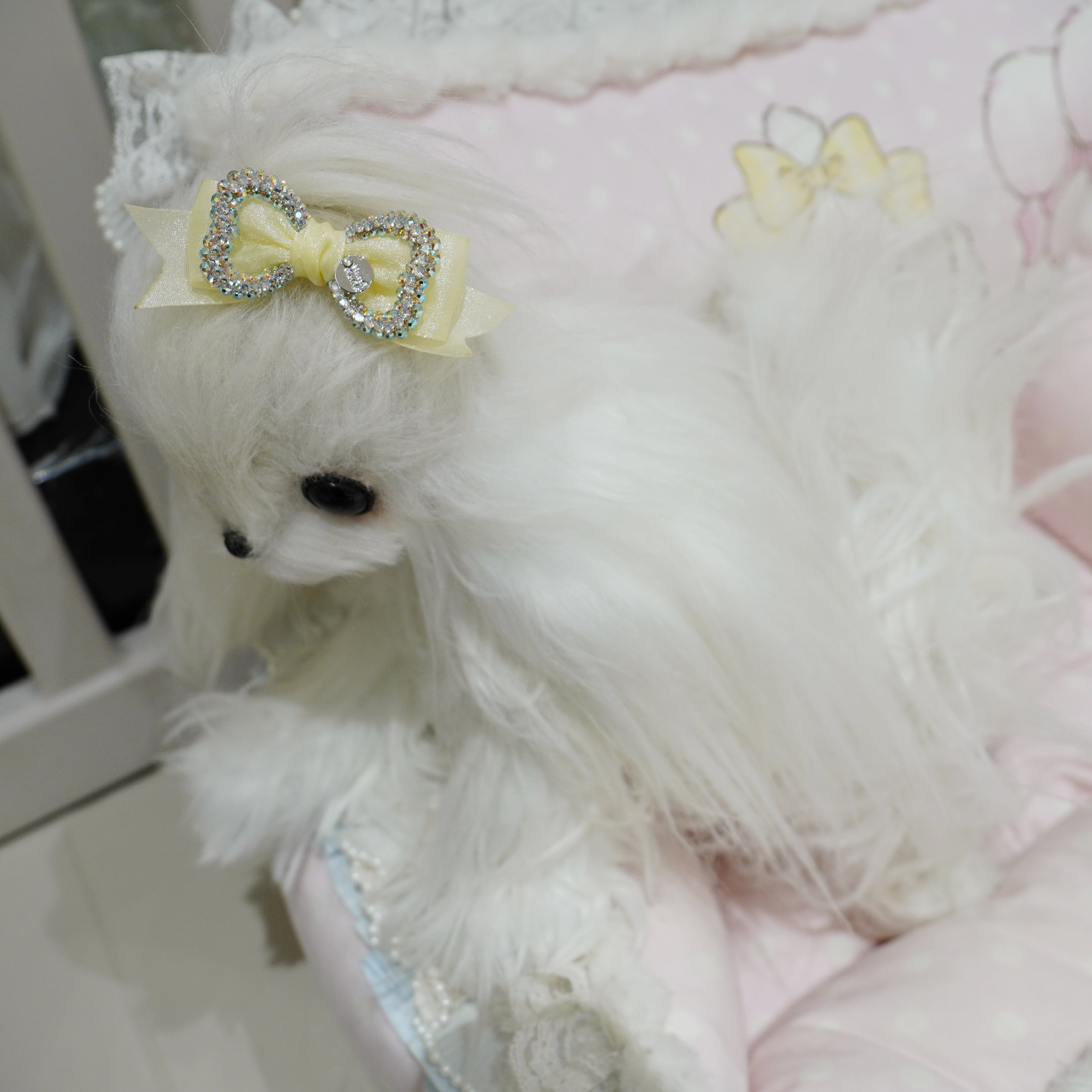 Lunapaw Elegant Ribbon & Luxury Crystal-Knot Fabric Top Clip TP2015