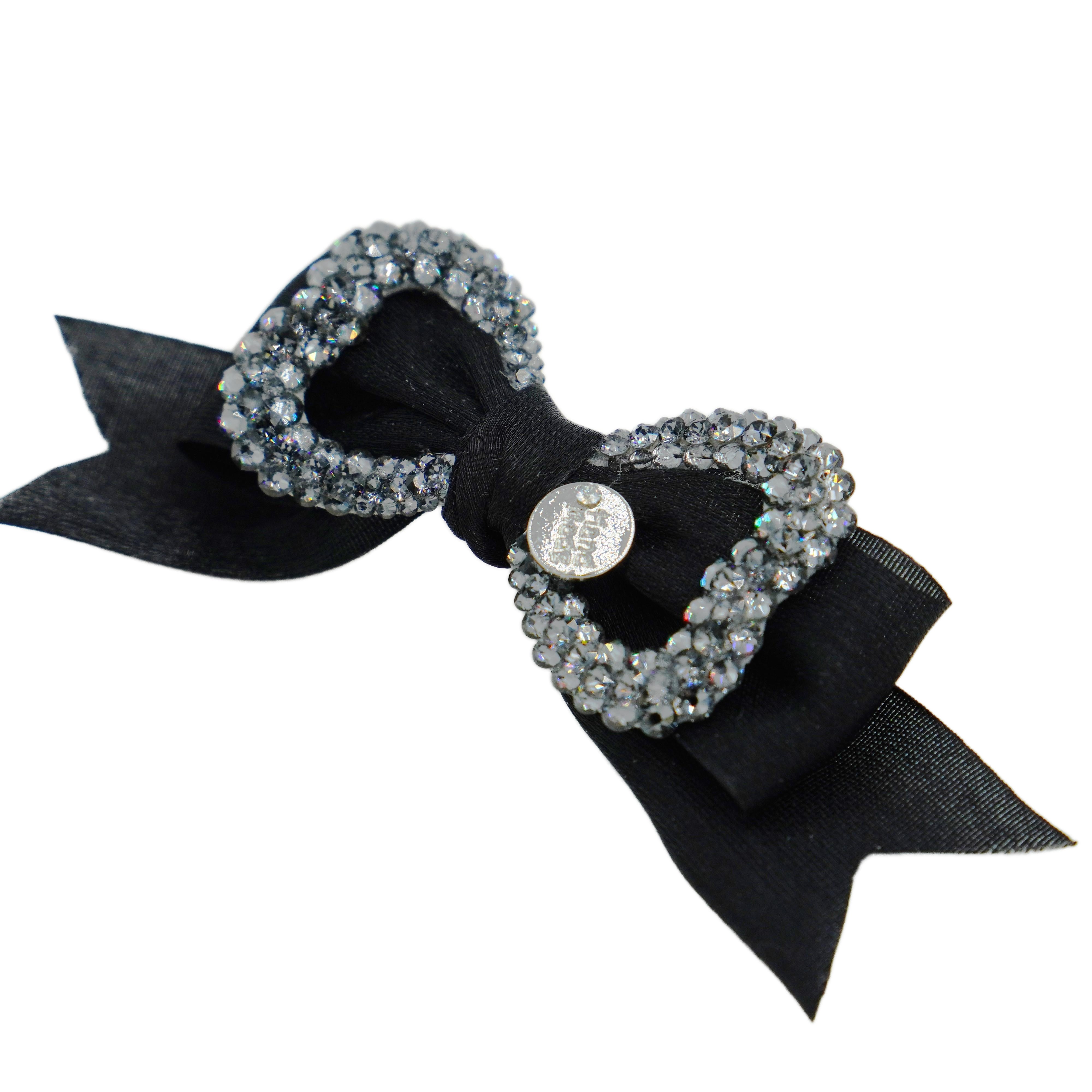 Lunapaw Elegant Ribbon & Luxury Crystal-Knot Fabric Top Clip TP2015