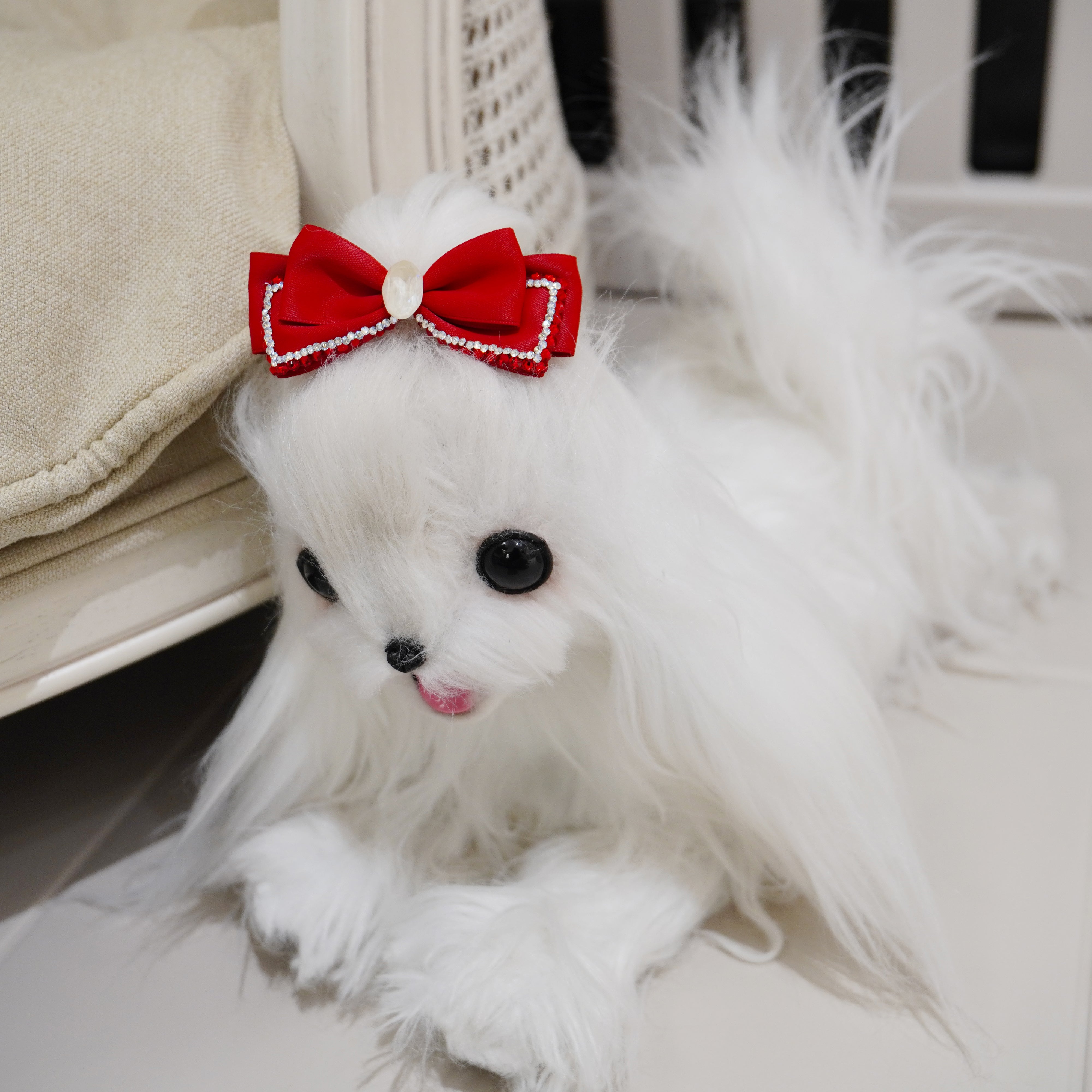 Lunapaw Fabric Bow Top Clip TP2010