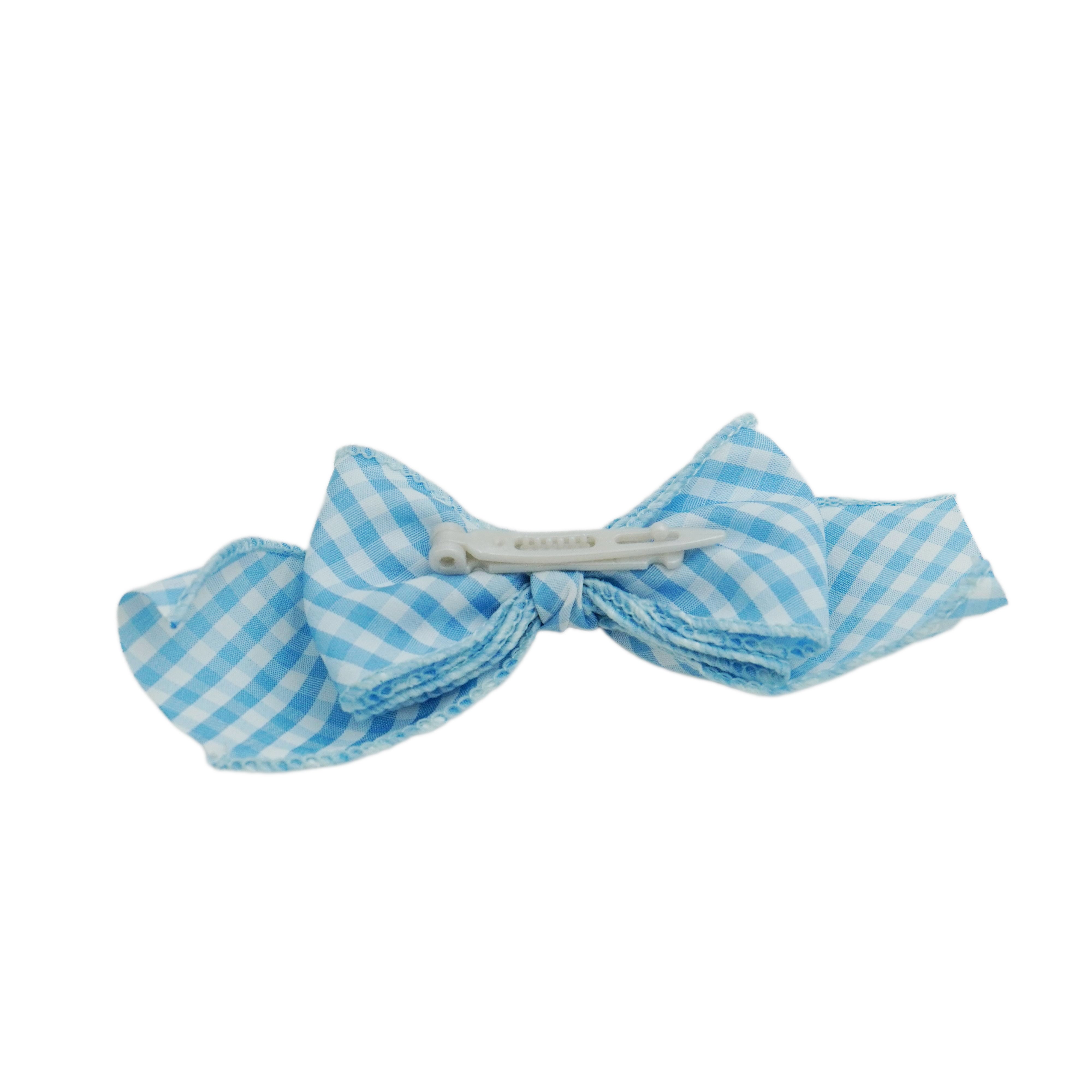 Lunapaw Fresh Candy Gingham – Airy Flutter Bow Fabric Top Clip TP2017