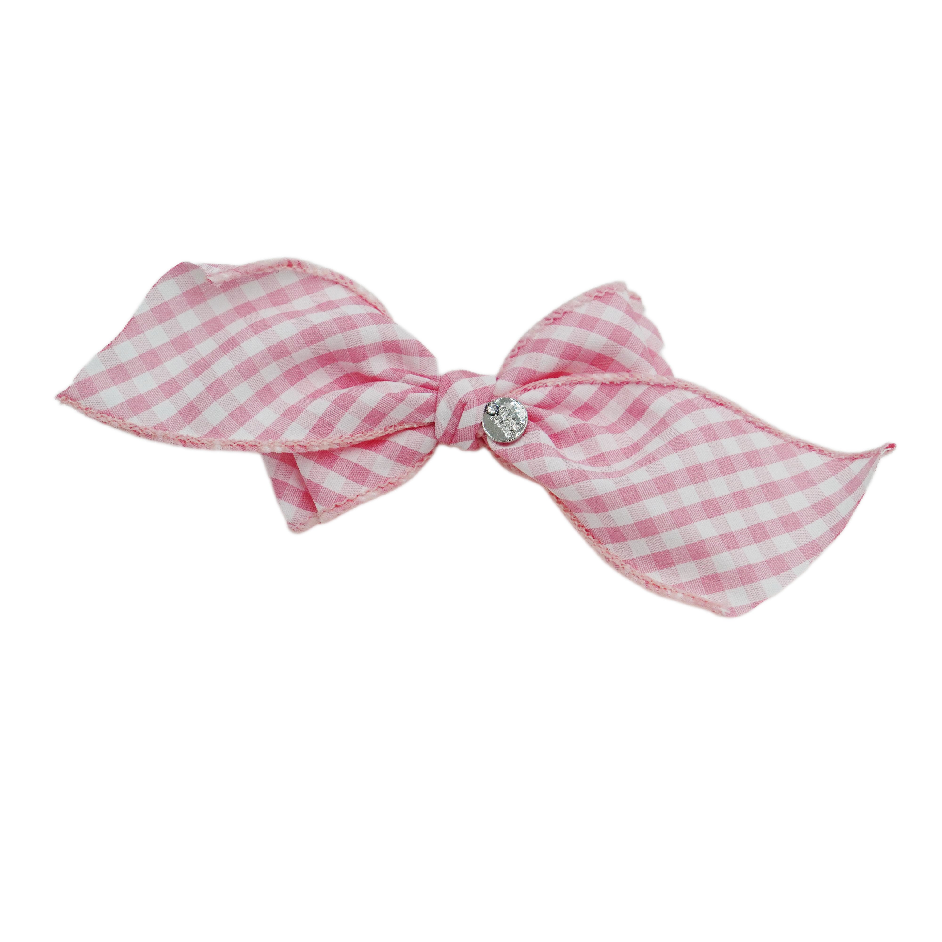 Lunapaw Fresh Candy Gingham – Airy Flutter Bow Fabric Top Clip TP2017