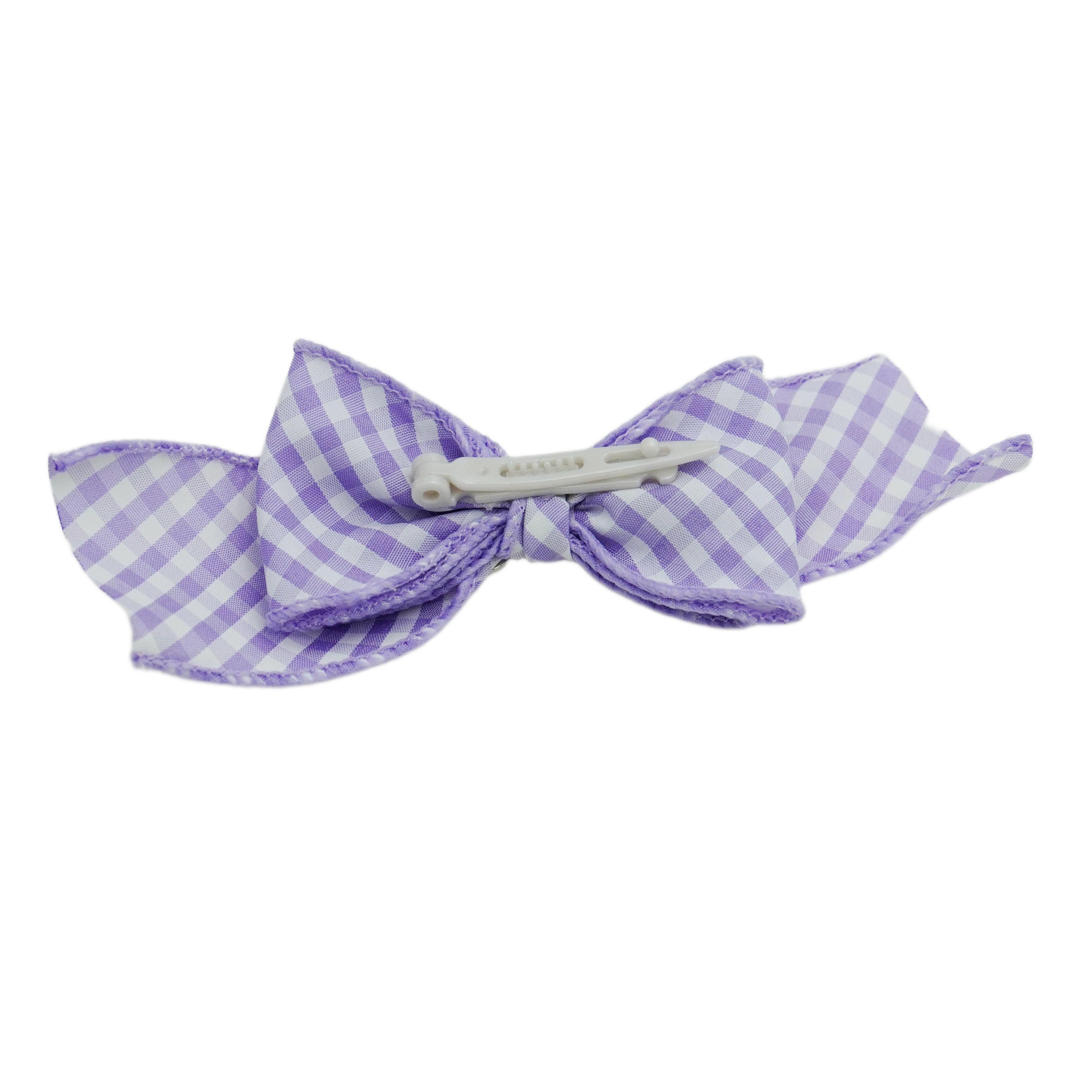 Lunapaw Fresh Candy Gingham – Airy Flutter Bow Fabric Top Clip TP2017