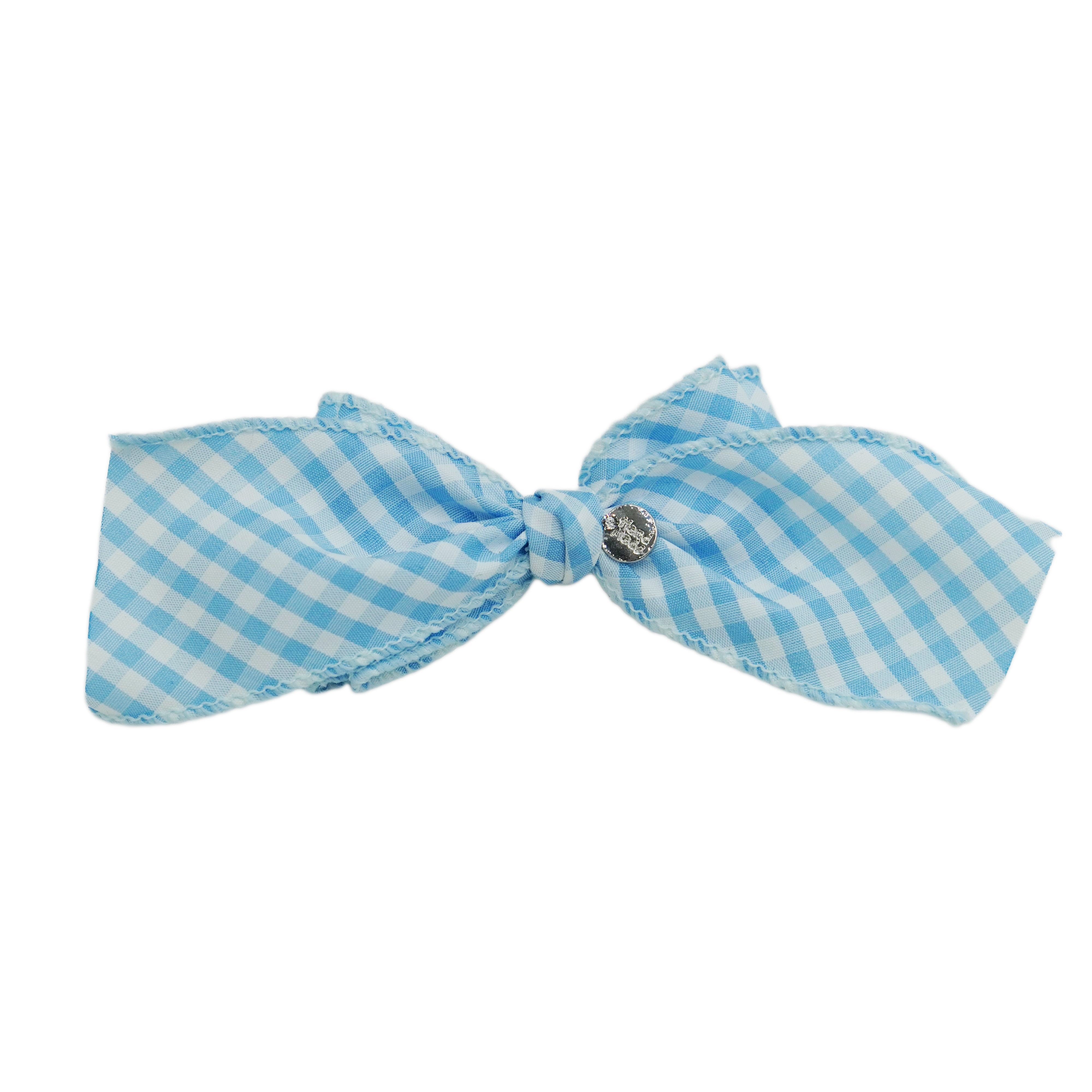 Lunapaw Fresh Candy Gingham – Airy Flutter Bow Fabric Top Clip TP2017