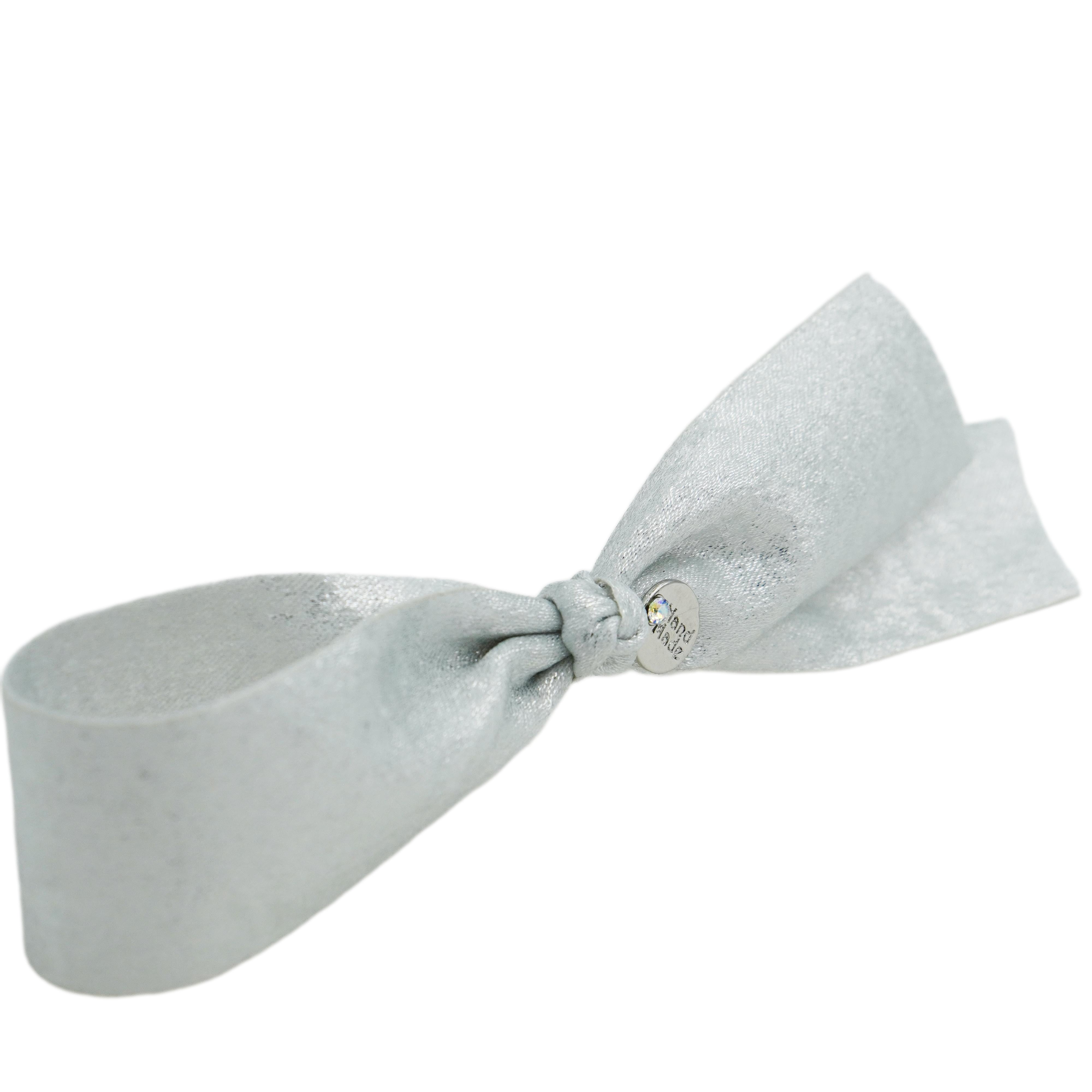 Lunapaw Gold & Silver Foil-Coated Ribbon Streamer Bow Fabric Top Clip TP2020