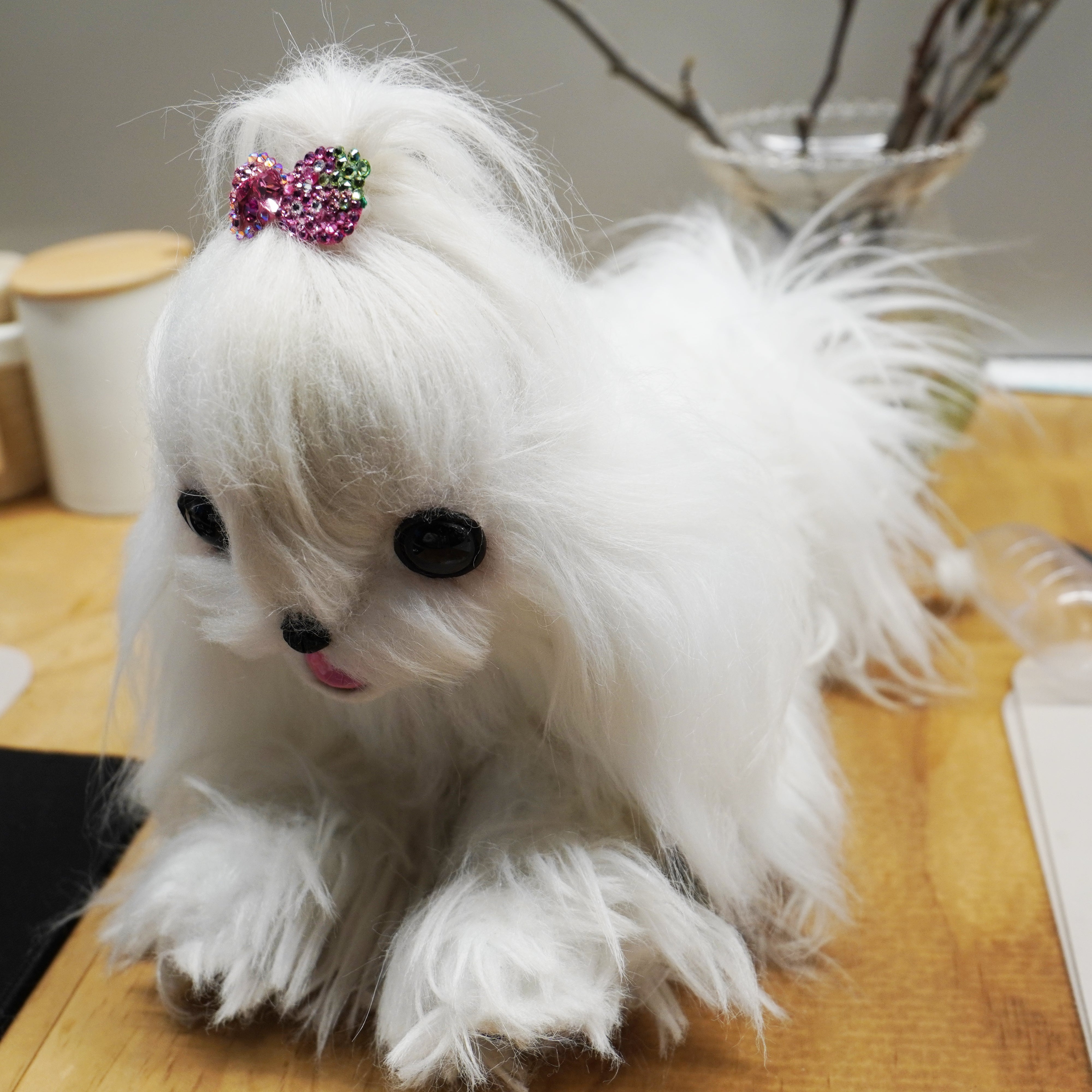 Lunapaw Heart Strawberry Luxury Crystal Top Clip TP27