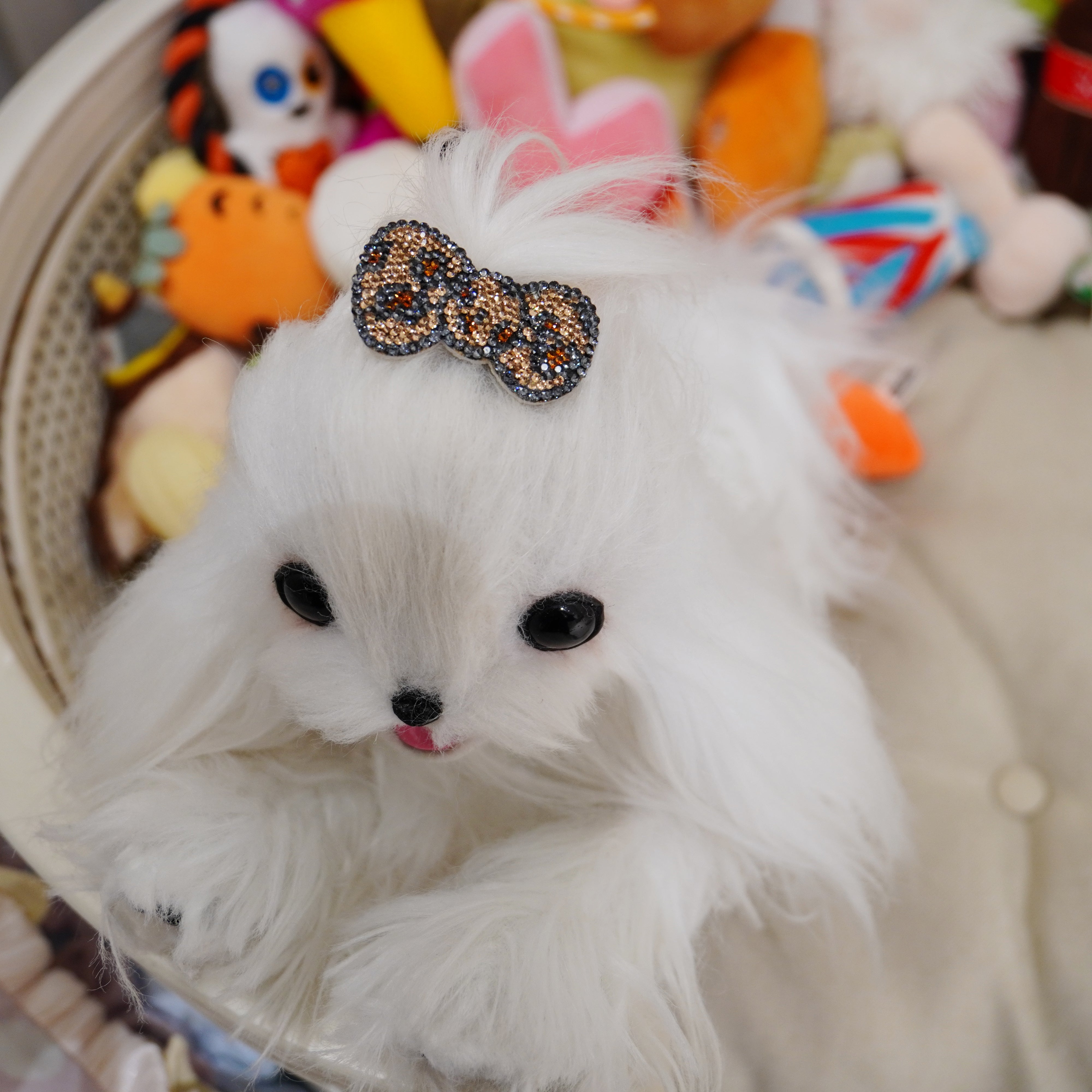 Lunapaw Leopard Bow Luxe Crystal Top Clip TP10