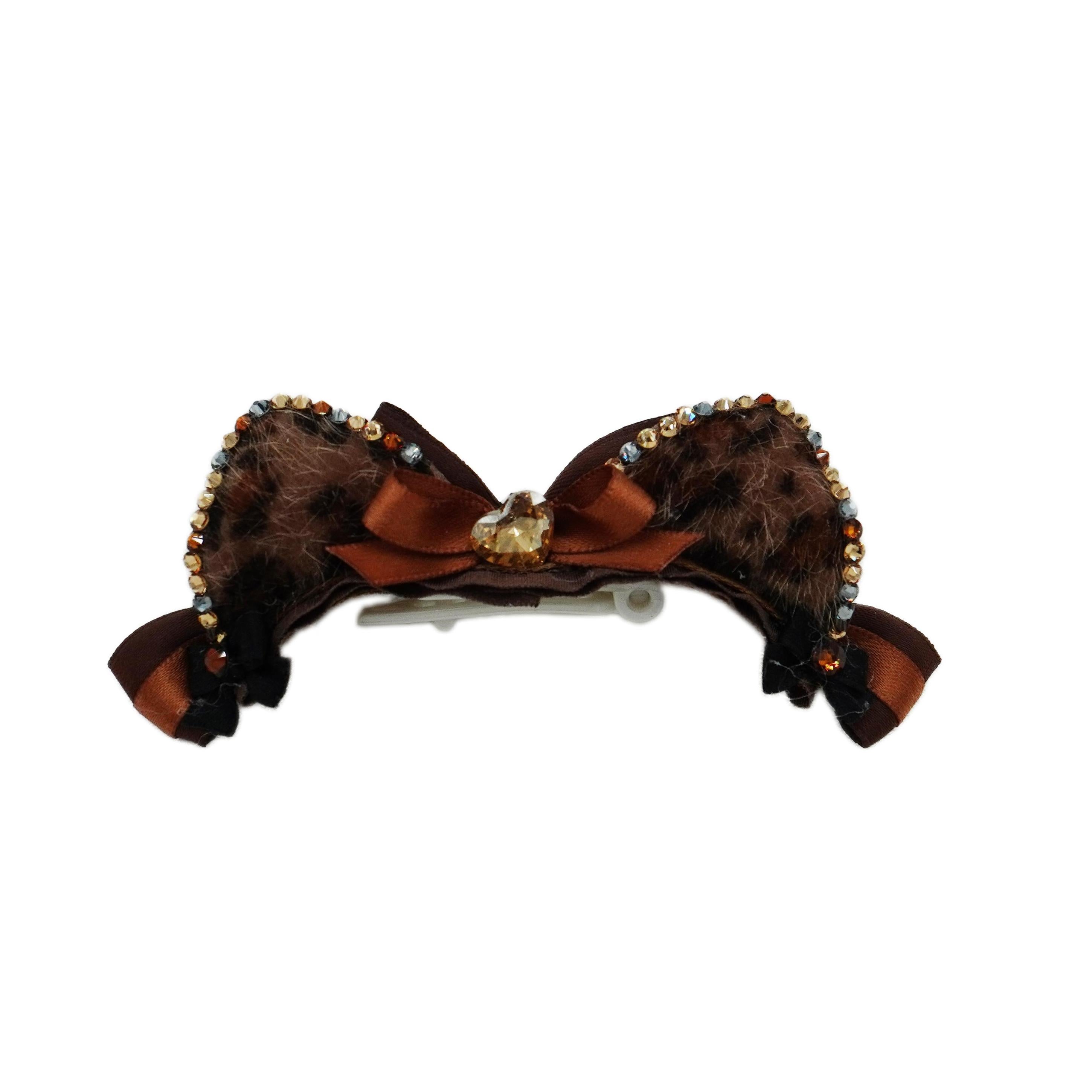Lunapaw Leopard Cat Ear Fabric Headband HB30
