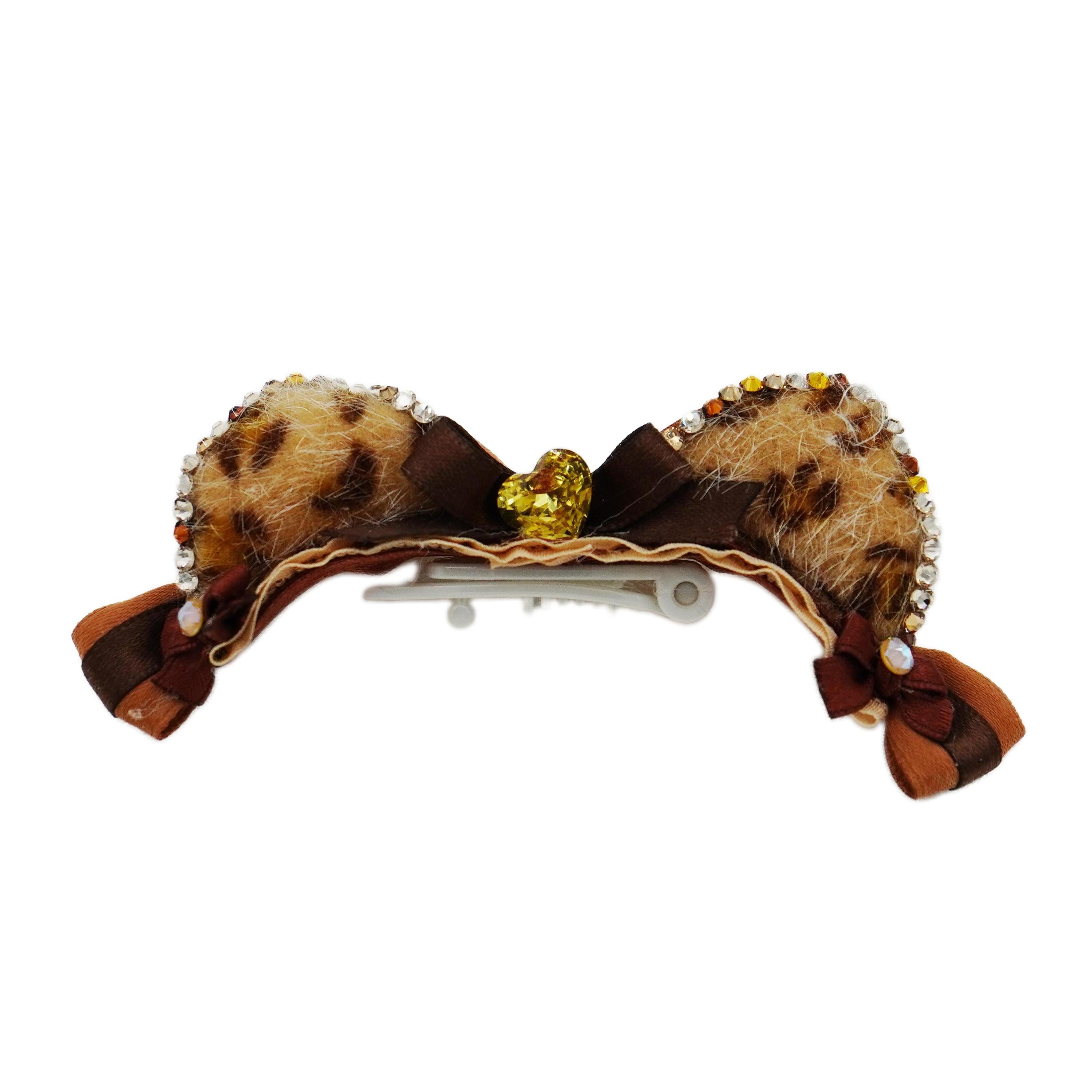 Lunapaw Leopard Cat Ear Fabric Headband HB30