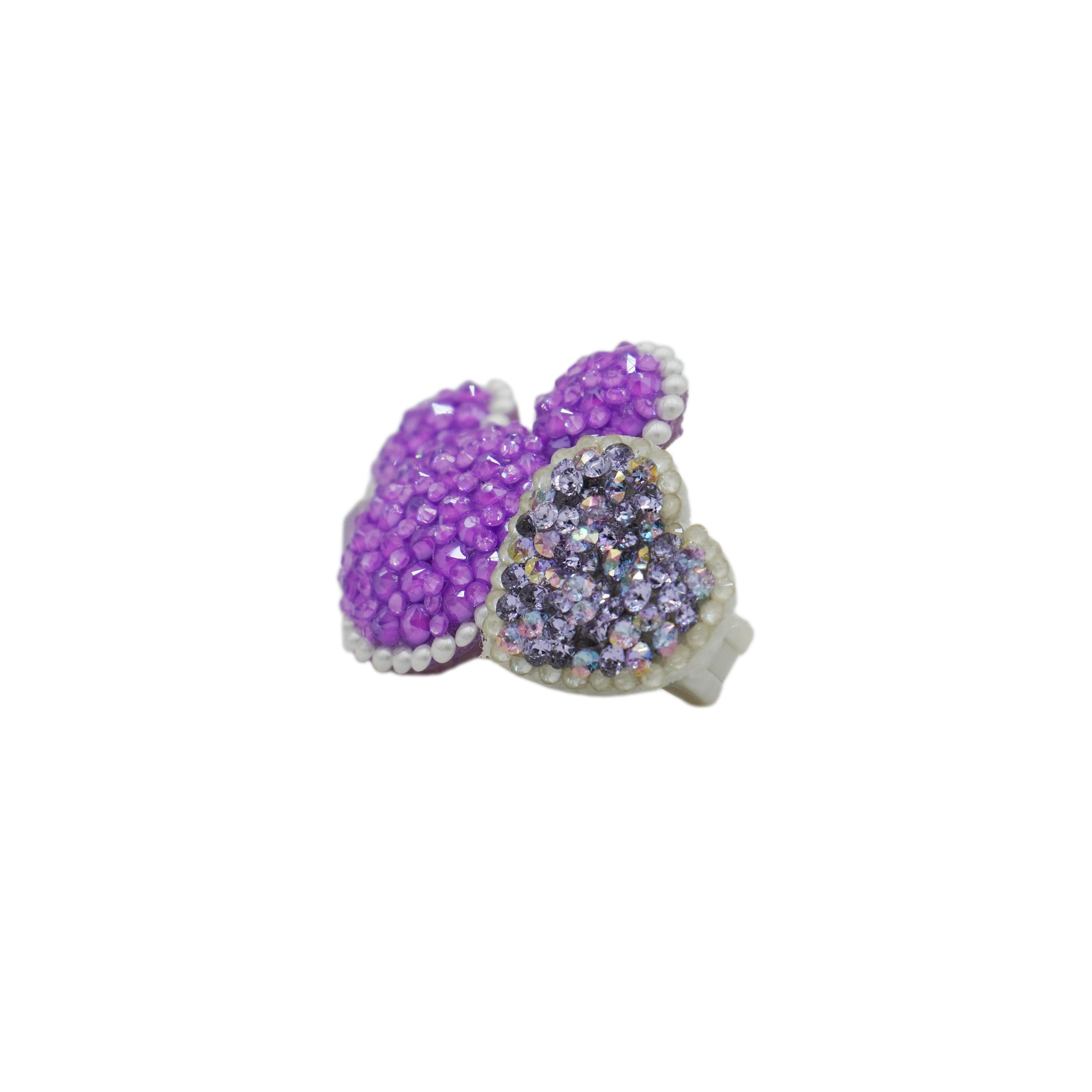 Lunapaw Mocha Bead Mickey Heart Luxury Crystal Top Clip TP22