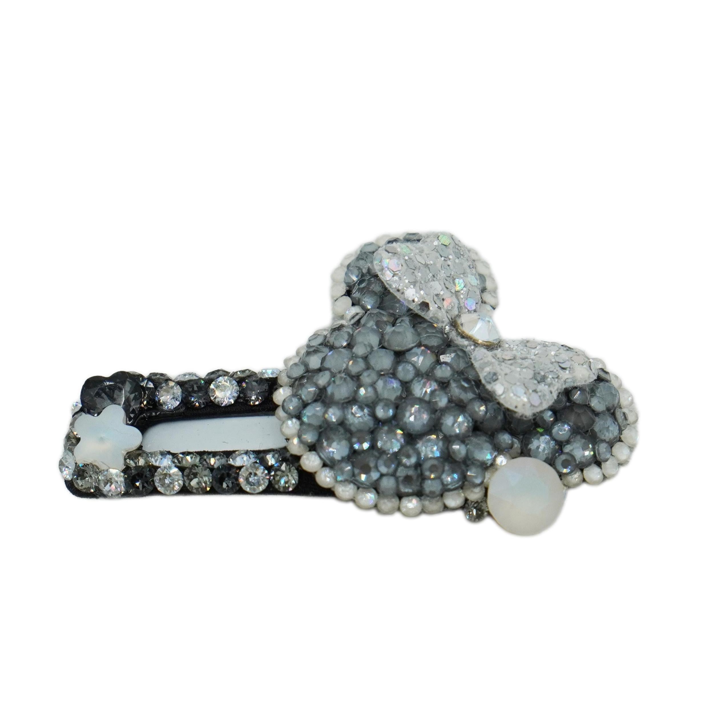 Lunapaw Mocha Bead Minnie Square Luxury Crystal Top Clip TP23