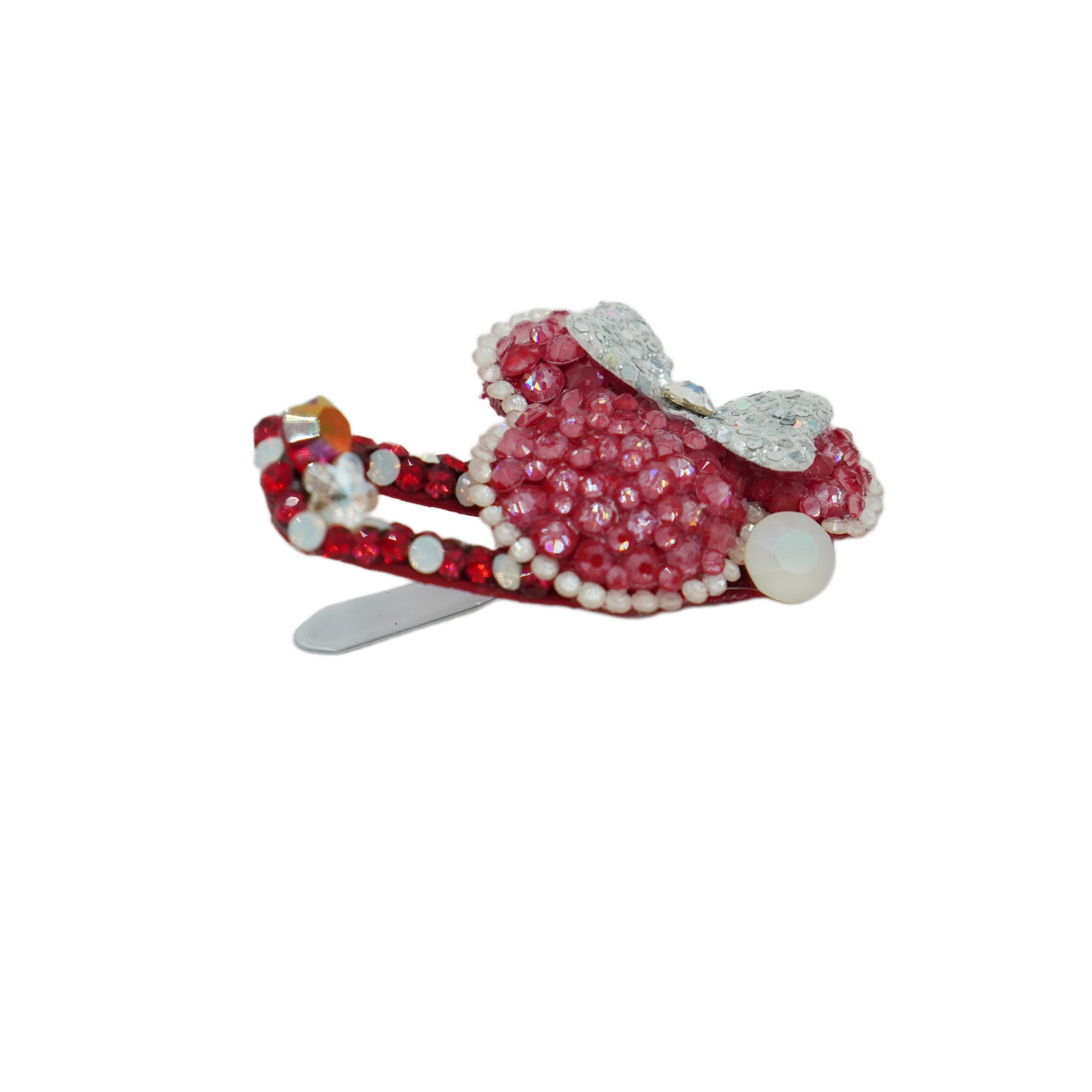 Lunapaw Mocha Bead Minnie Square Luxury Crystal Top Clip TP23