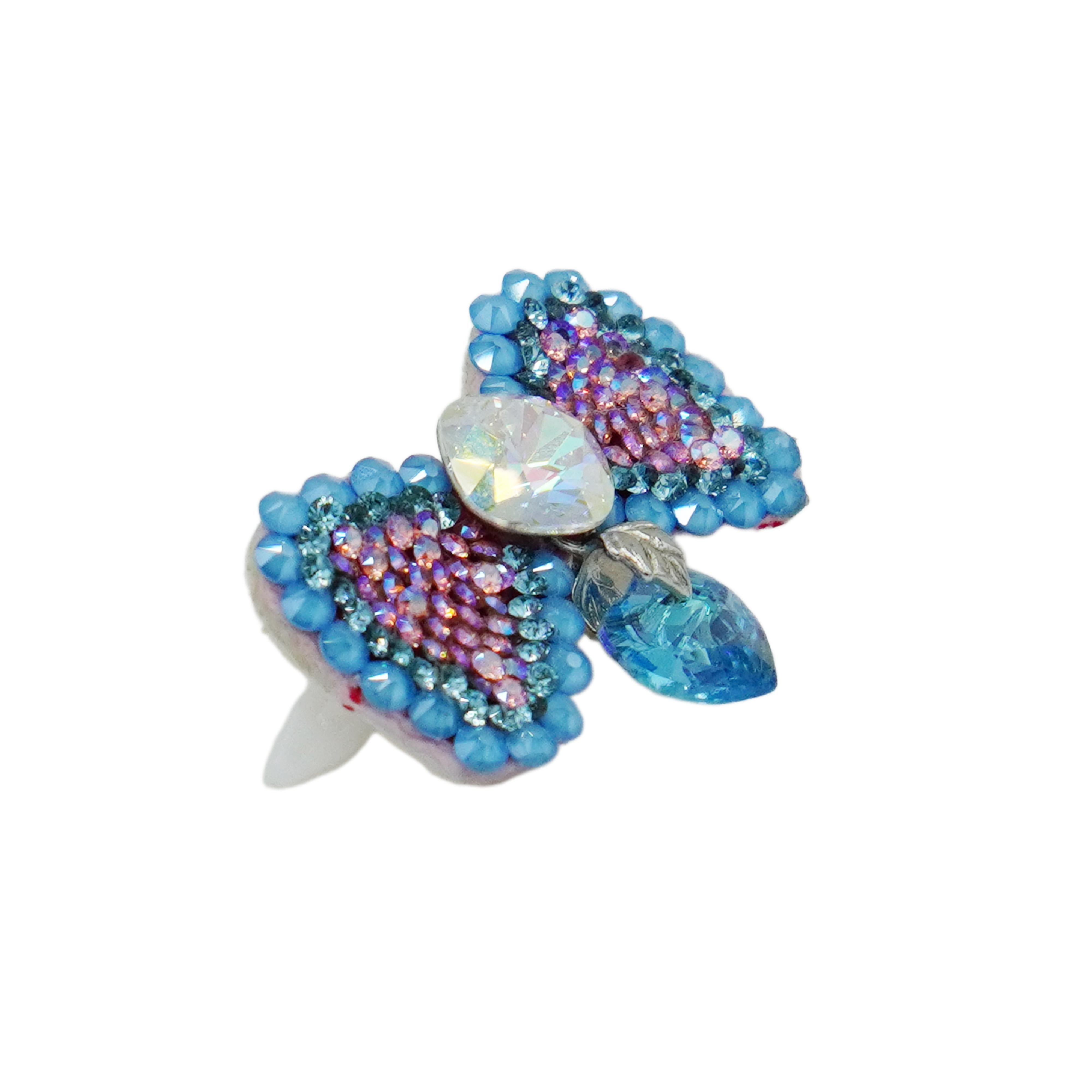 Lunapaw Pendant Structured Bow Luxury Crystal Top Clip TP24