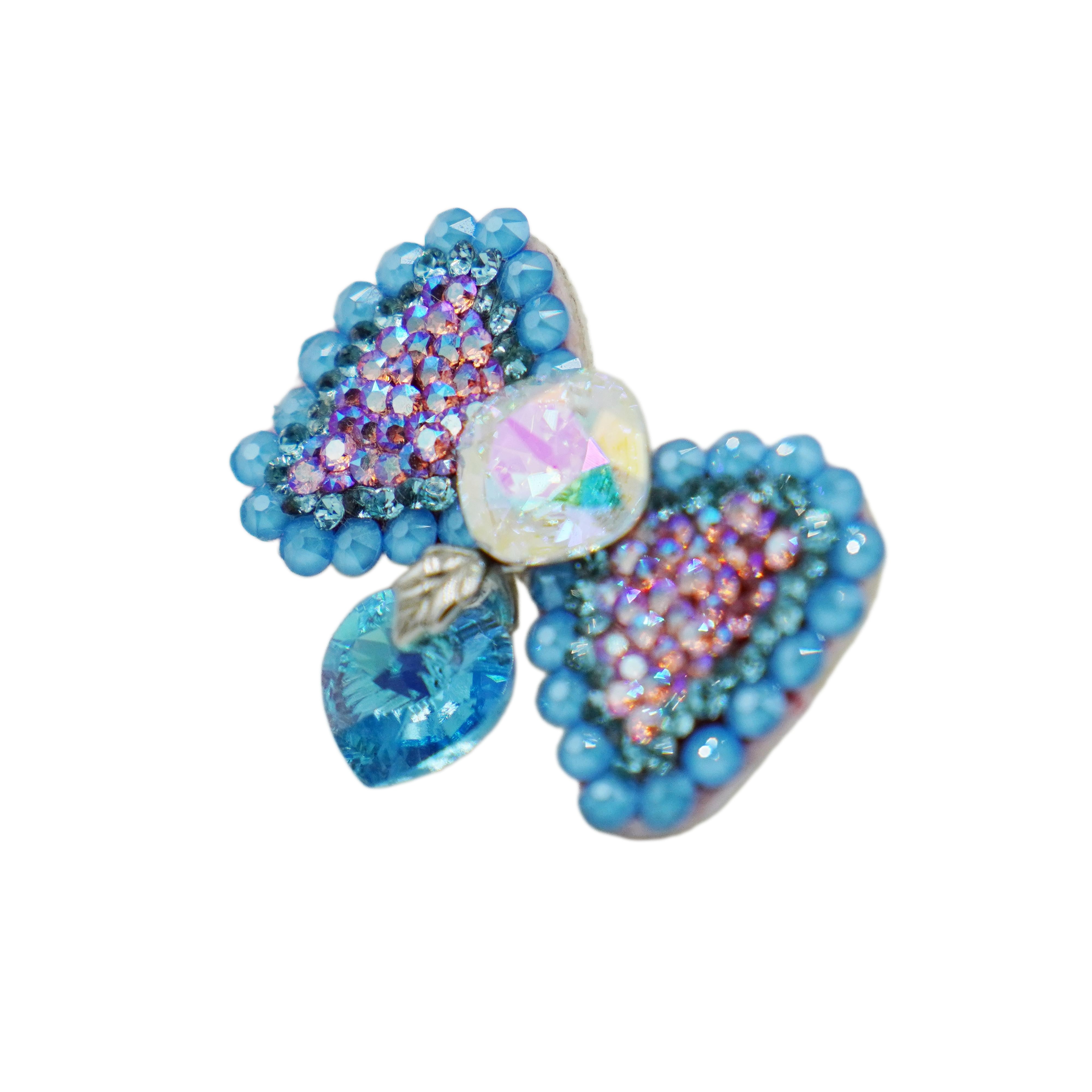 Lunapaw Pendant Structured Bow Luxury Crystal Top Clip TP24