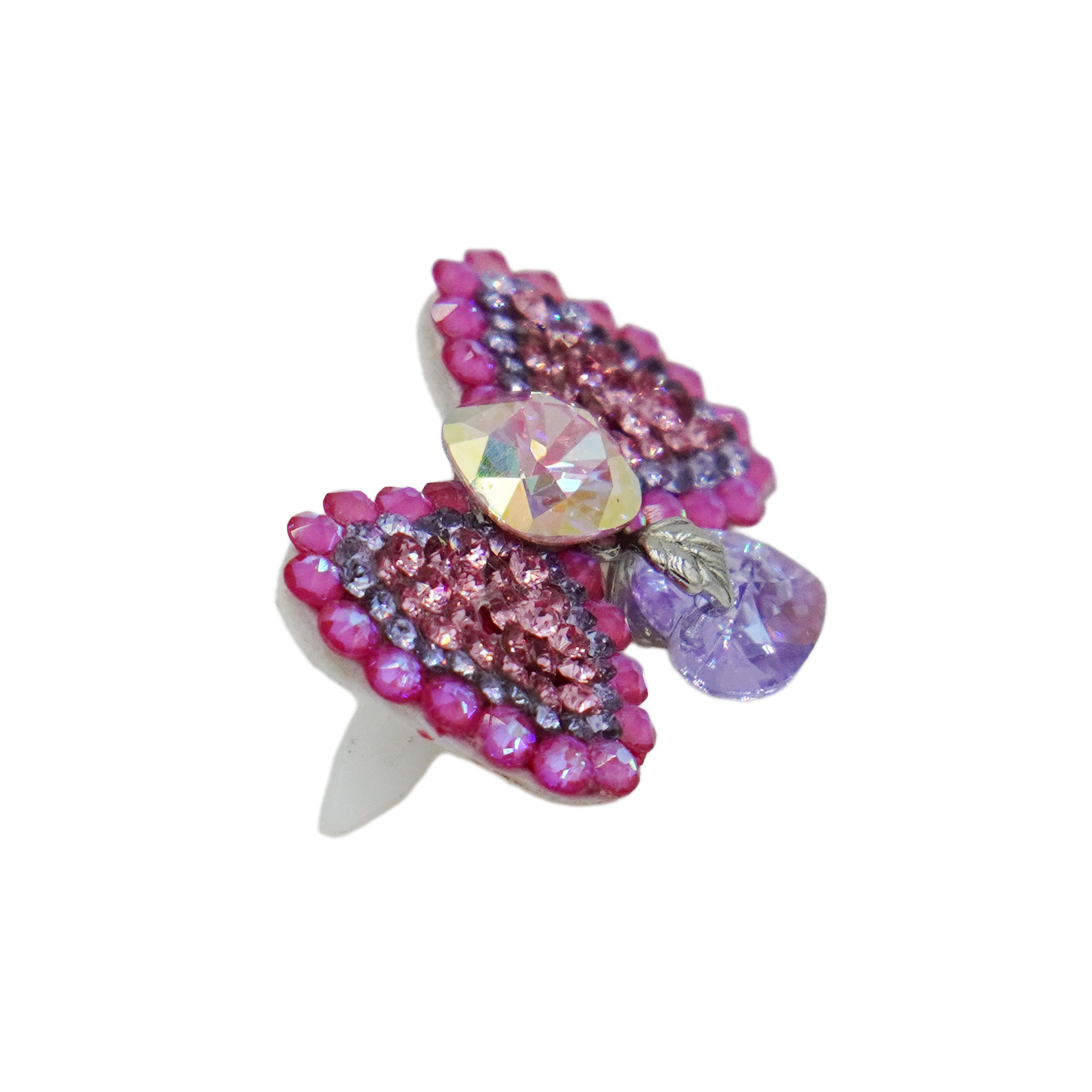 Lunapaw Pendant Structured Bow Luxury Crystal Top Clip TP24