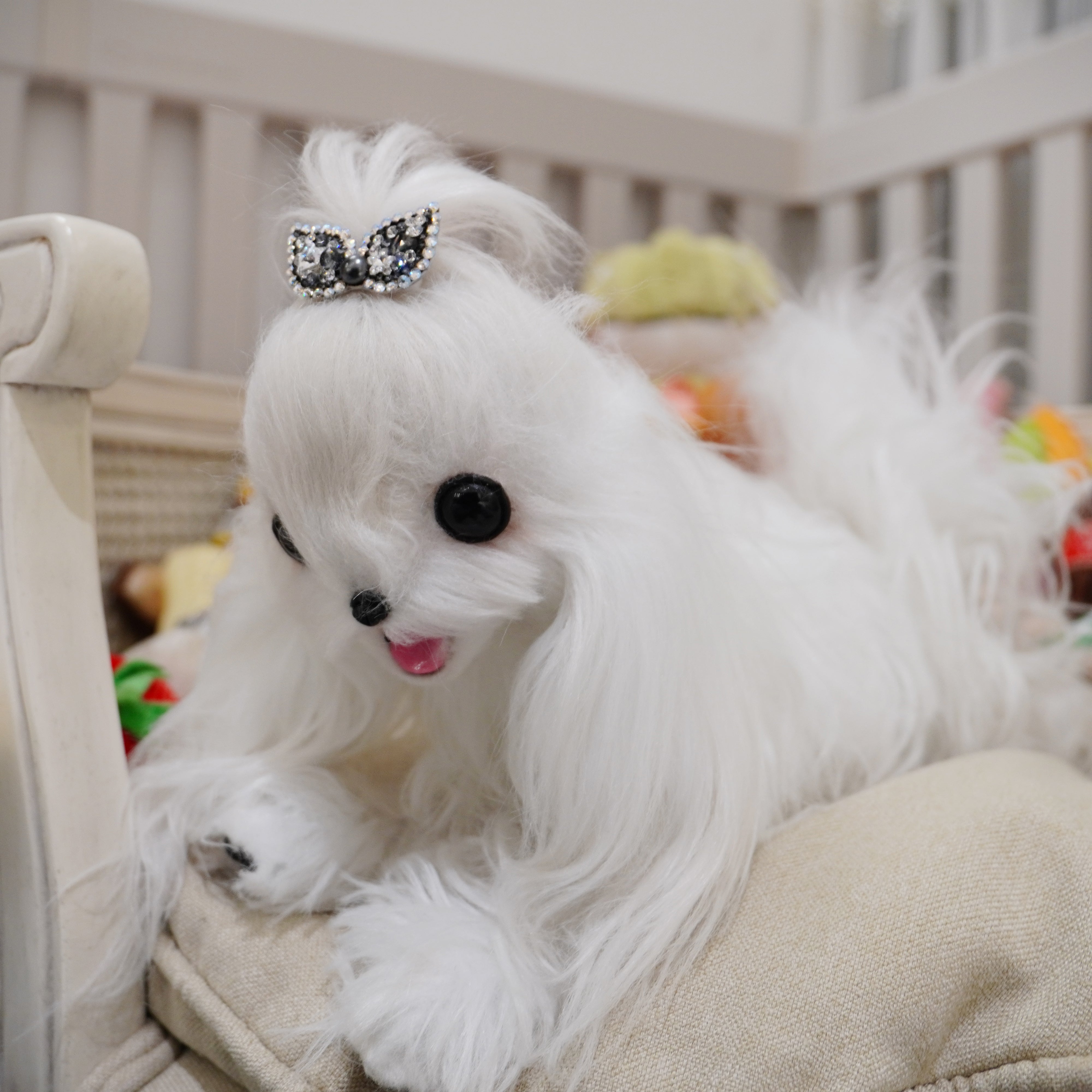 Lunapaw Plum Blossom Heart “Little Witch” Bow Luxe Crystal Top Clip TP12